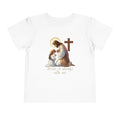 Toddler Tee — "Jesus is Always With Me" Kids Christian Shirt (Praying Jesus & Cross)
