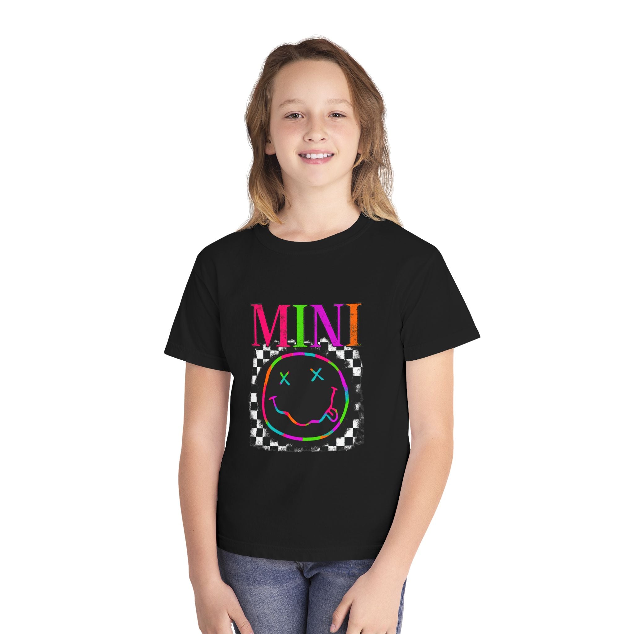 Mini Neon Smiley Youth Tee