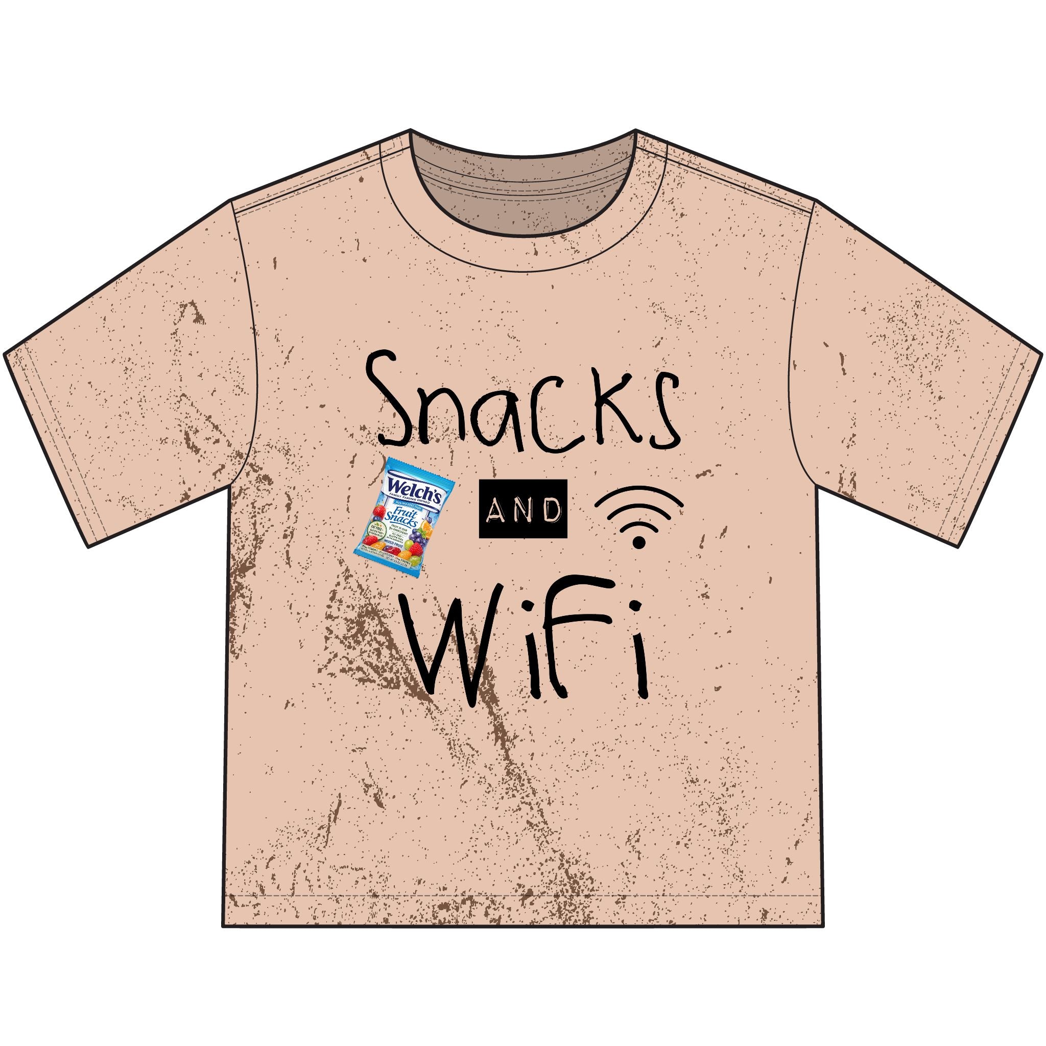 Snacks and WiFi Youth T-Shirt — Funny Kids Tee for Screen Time & Sleepovers