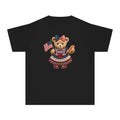 Youth Tee - Patriotic Bear Holding American Flag (4th of July Kids Shirt)