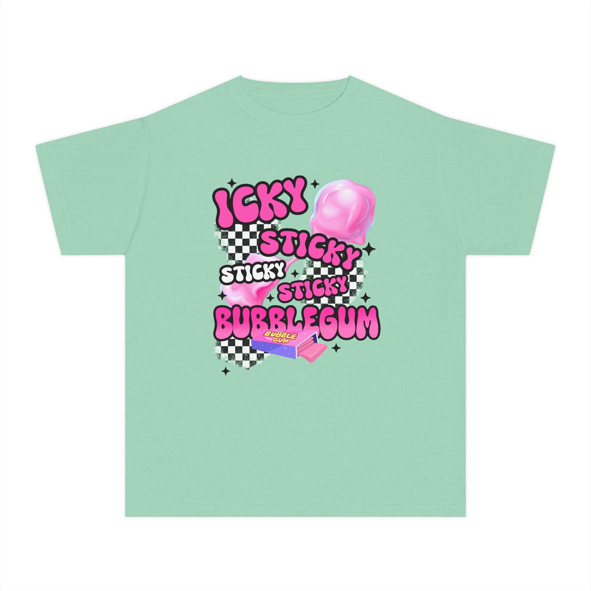 Youth Bubblegum Tee — "Icky Sticky Bubblegum" Graphic Shirt