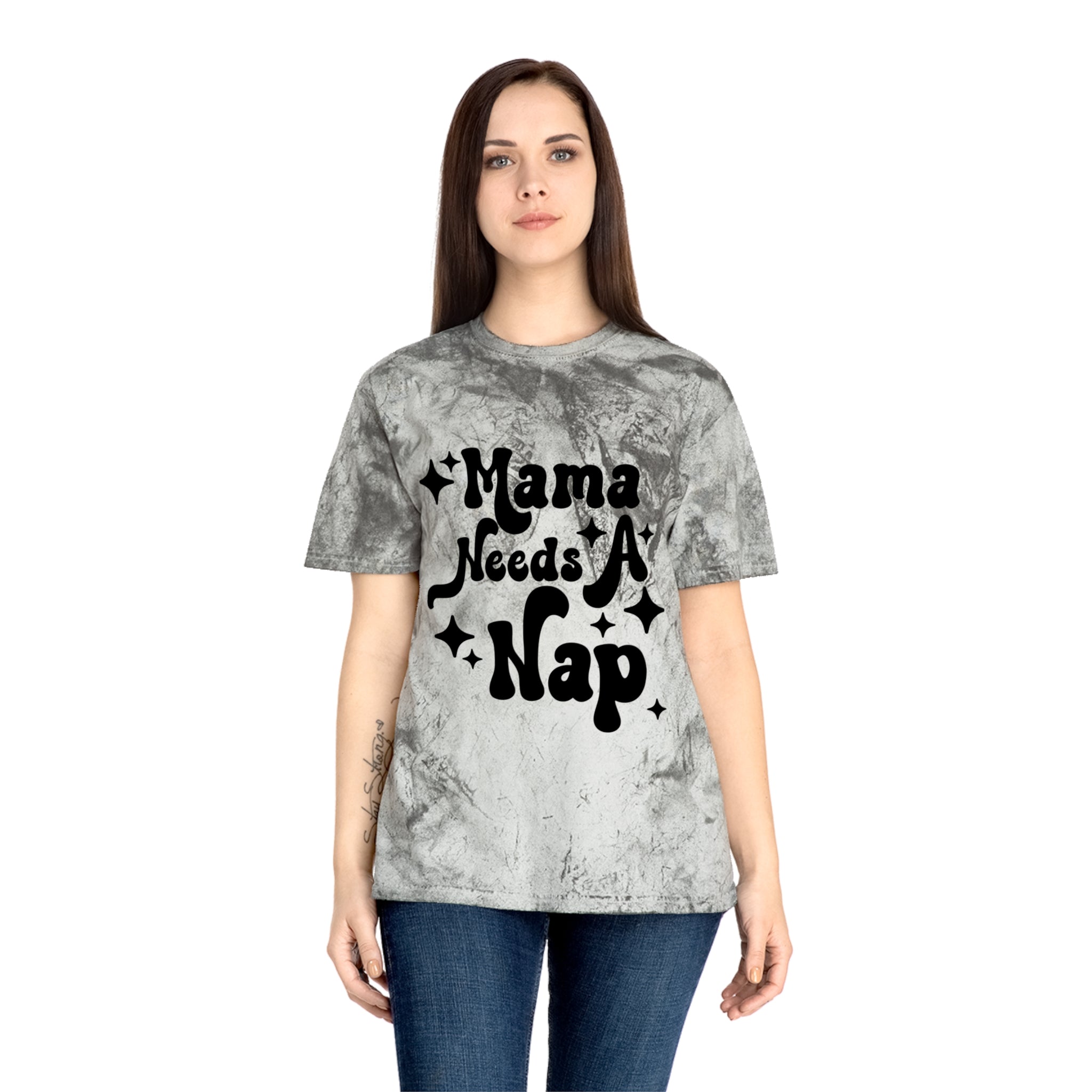 Mama Needs A Nap T‑Shirt — Retro Mom Graphic Tee (Tie‑Dye Look)