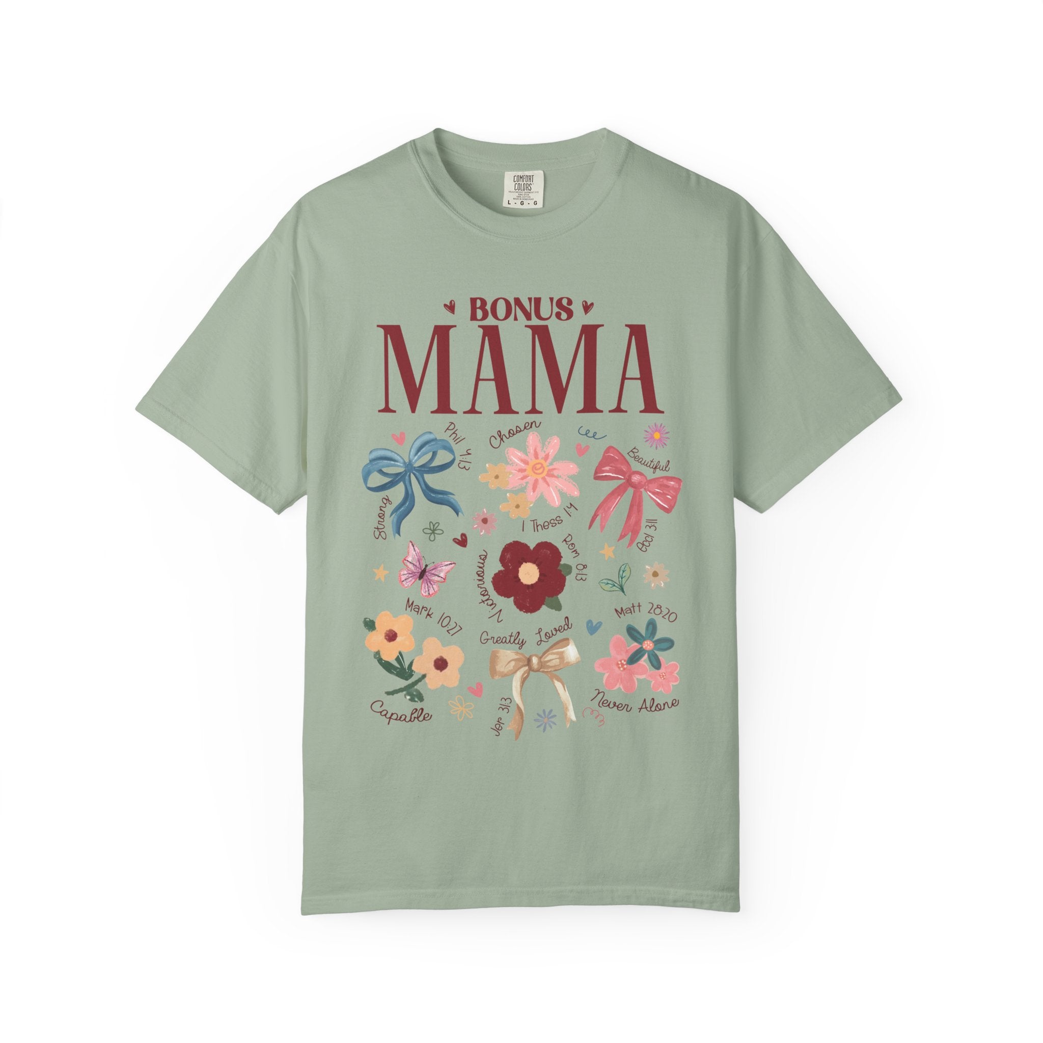 Bonus Mama Floral T-Shirt — Proud Stepmom Gift for Mother’s Day