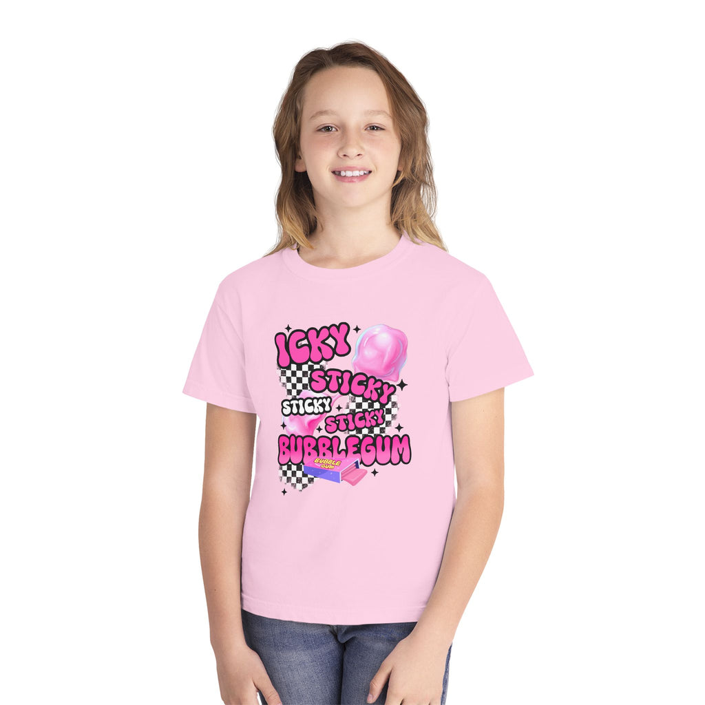 Youth Bubblegum Tee — "Icky Sticky Bubblegum" Graphic Shirt