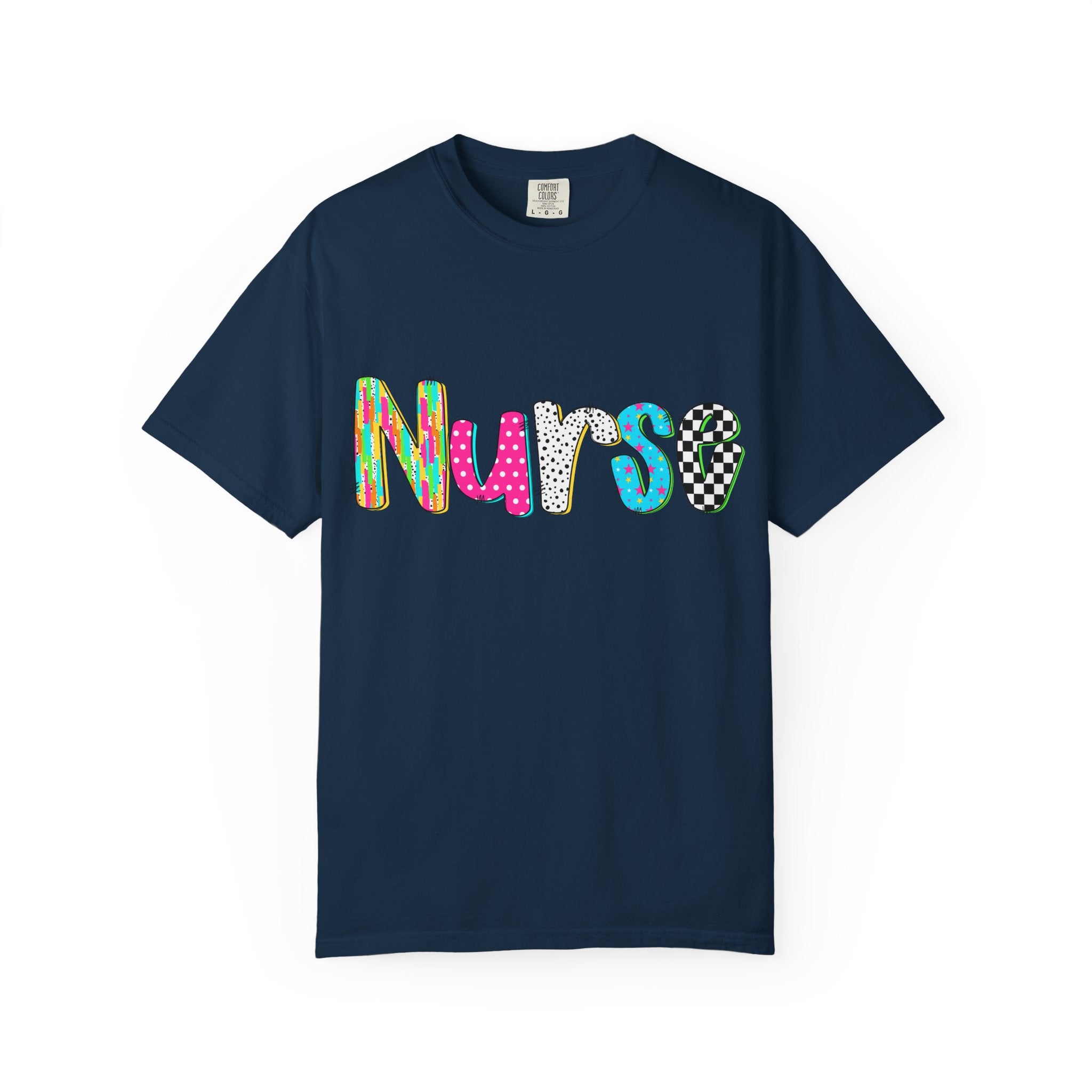 Nurse Colorful Pattern Graphic T-Shirt