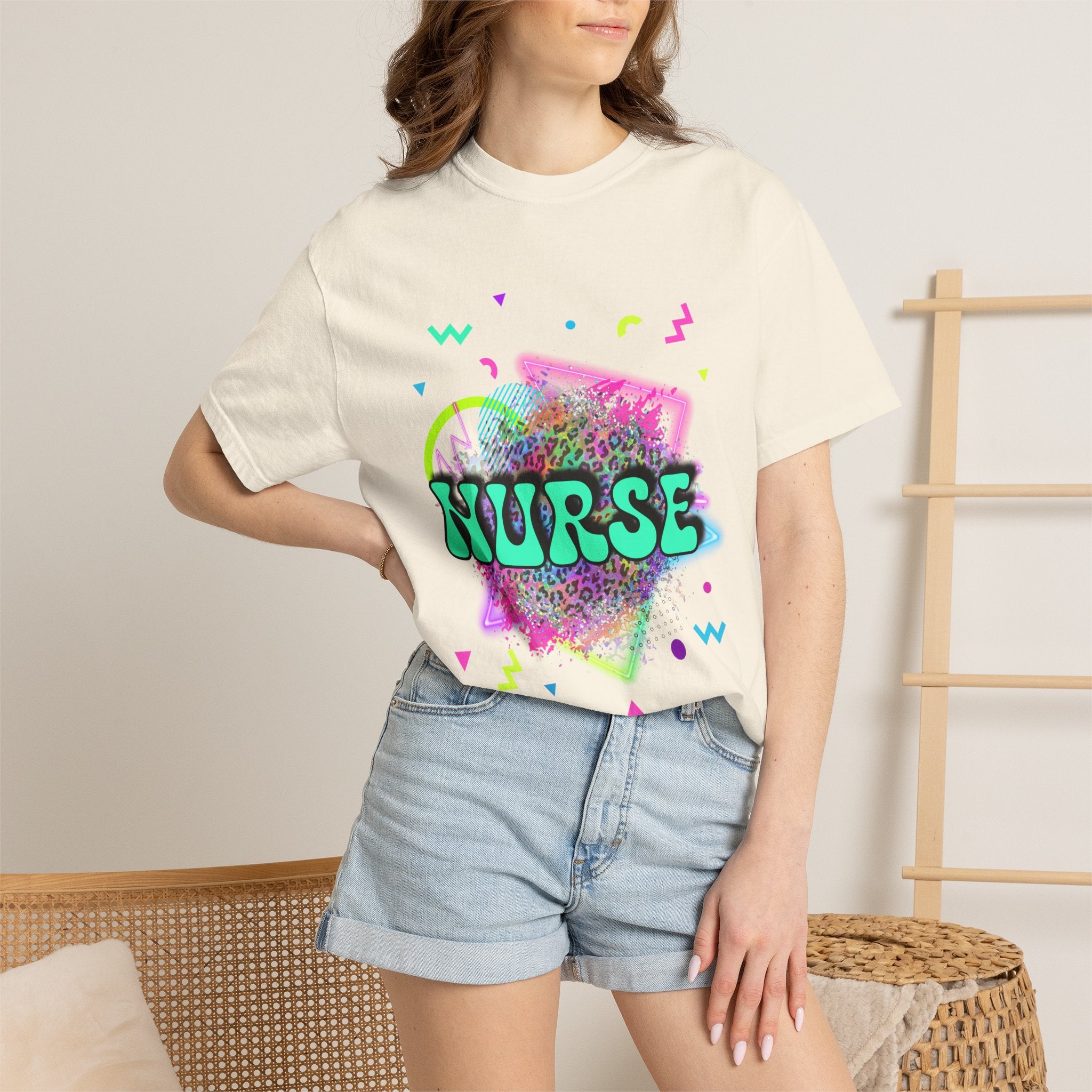 Nurse Retro Neon Graphic T-Shirt