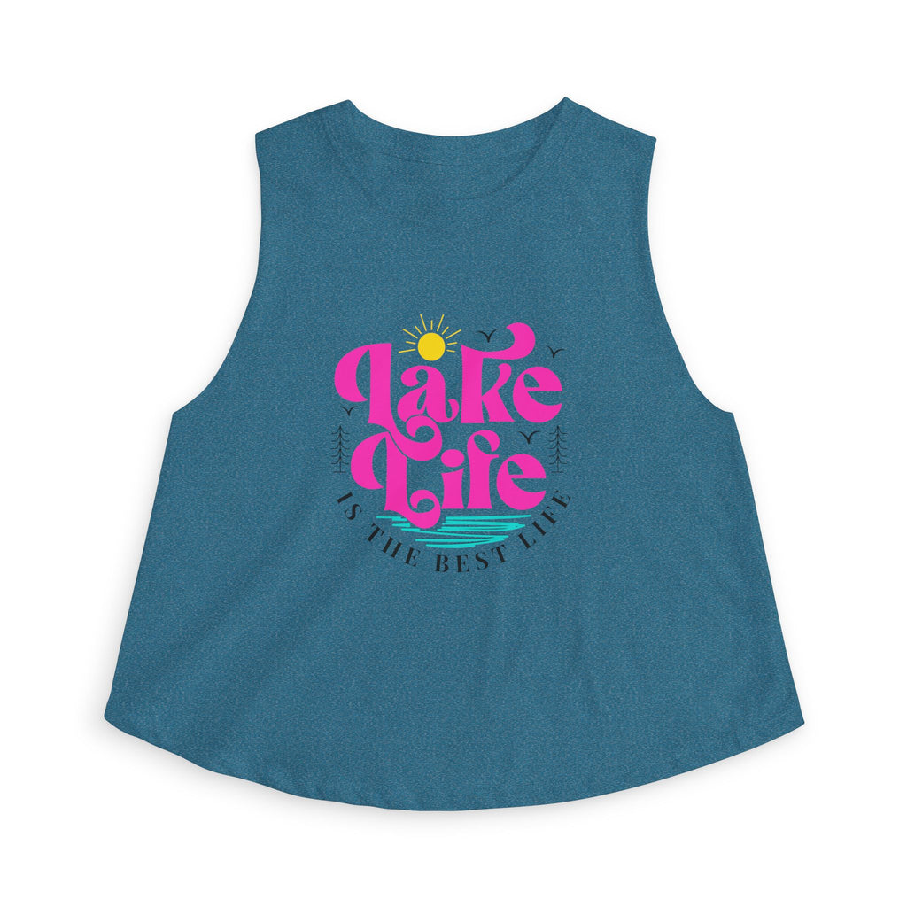 Lake Life Crop Top — "Lake Life is the Best Life" Retro Graphic
