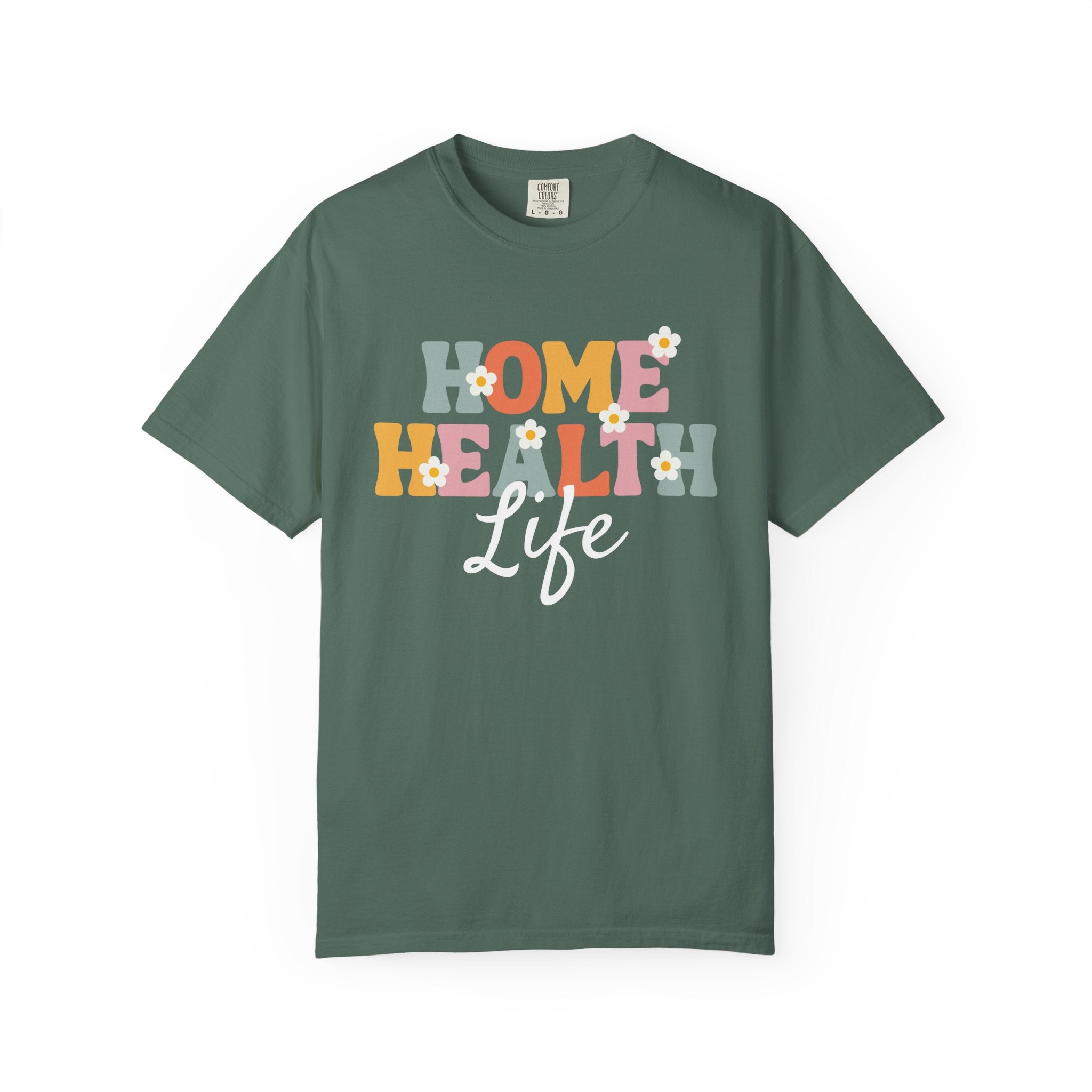 Home Health Retro Graphic T-Shirt — Colorful Caregiver Tee
