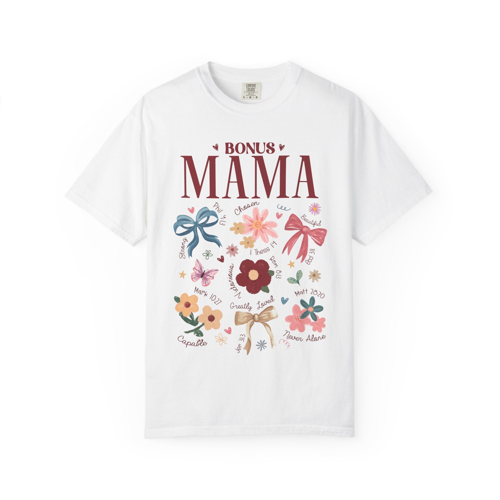 Bonus Mama Floral T-Shirt — Proud Stepmom Gift for Mother’s Day