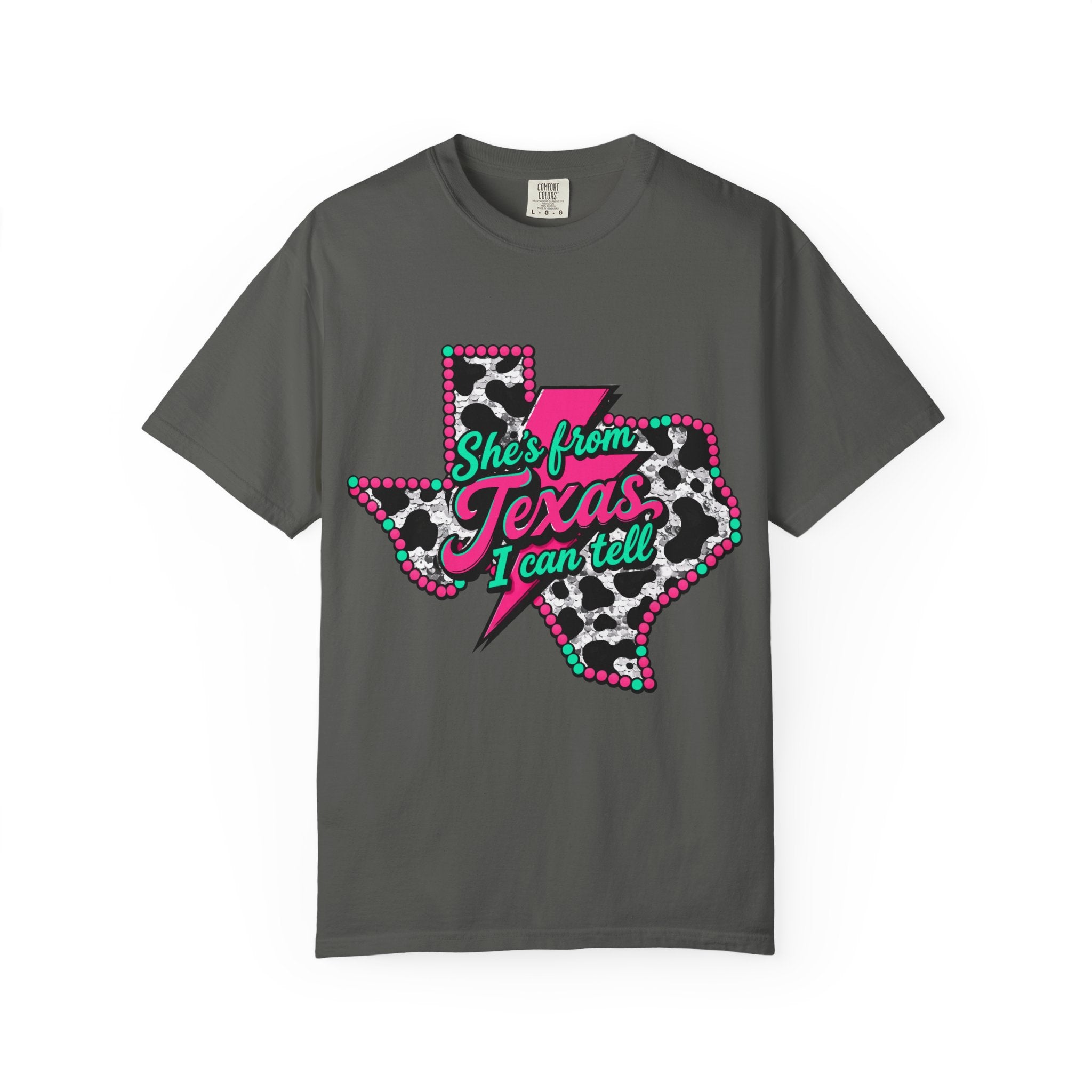 She's From Texas T-Shirt — Leopard State Graphic Tee