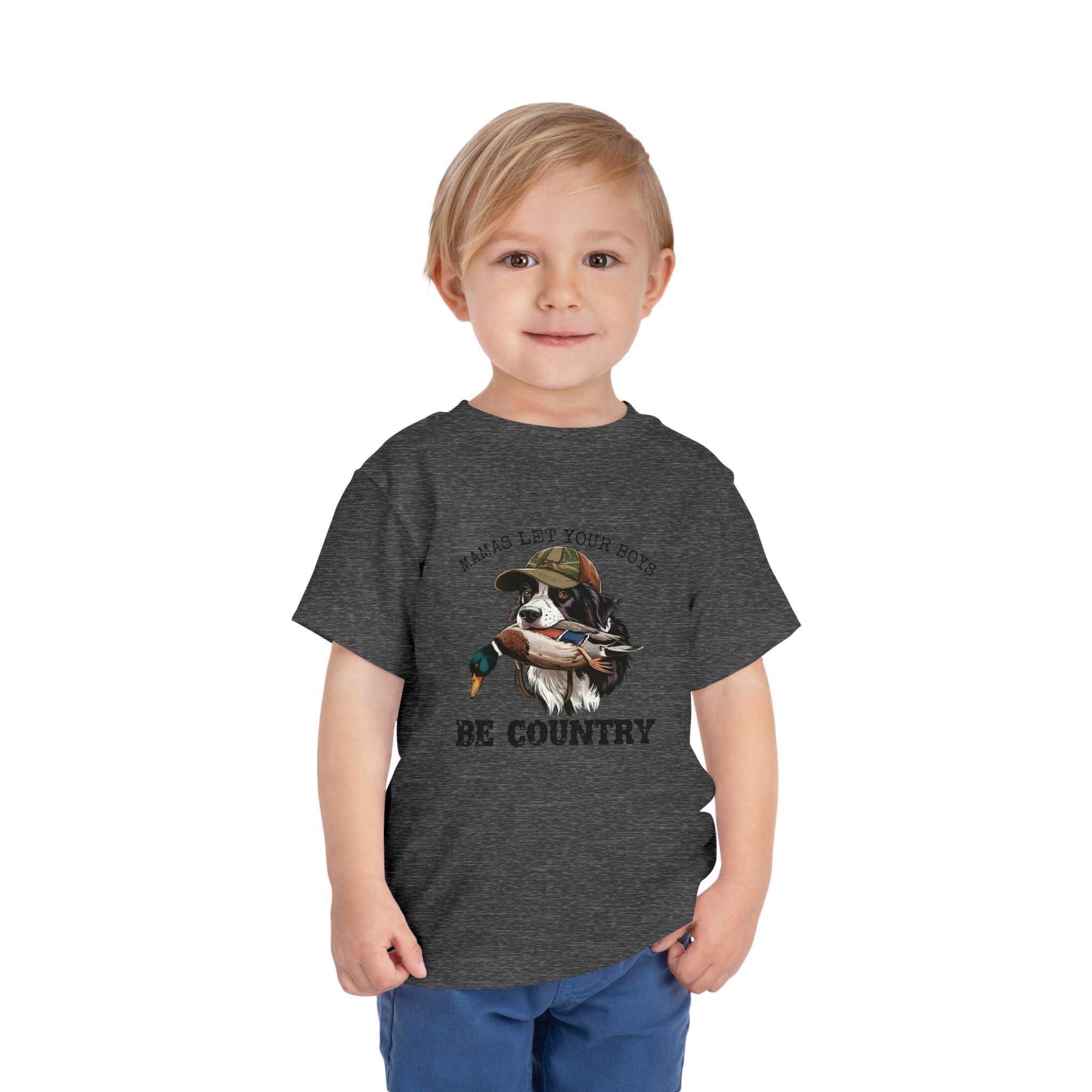 Toddler Tee — "Mamas Let Your Boys Be Country" Duck Hunting Graphic