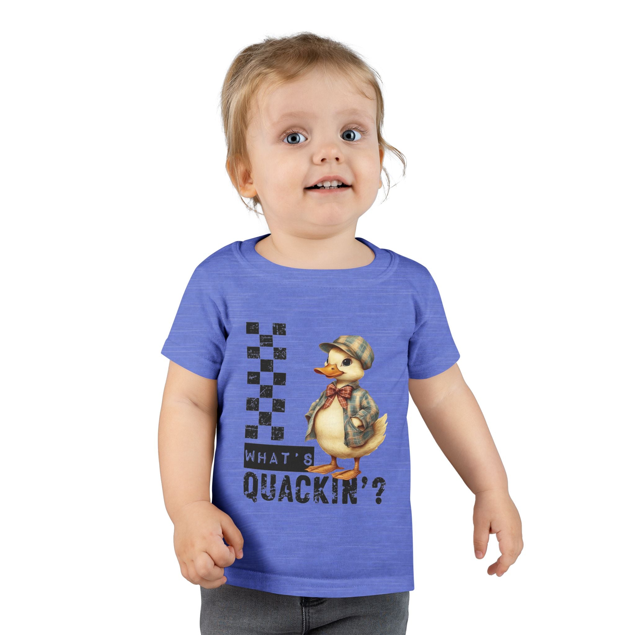 Toddler T-Shirt — Retro Detective Duck “What’s Quackin’?” Cute Kids Tee