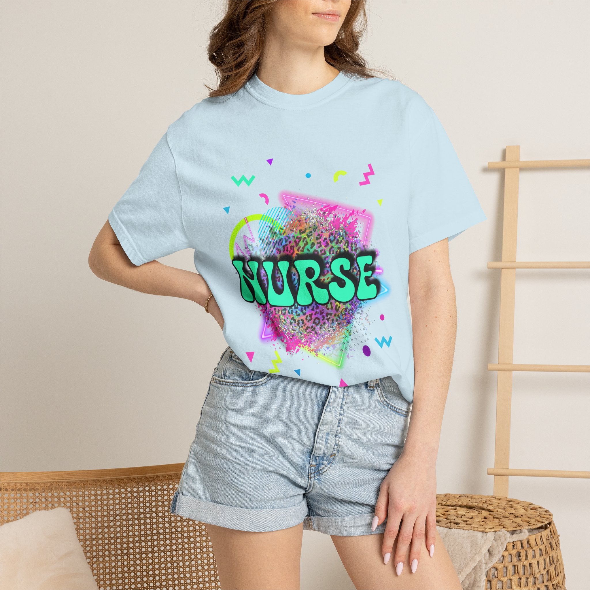 Nurse Retro Neon Graphic T-Shirt