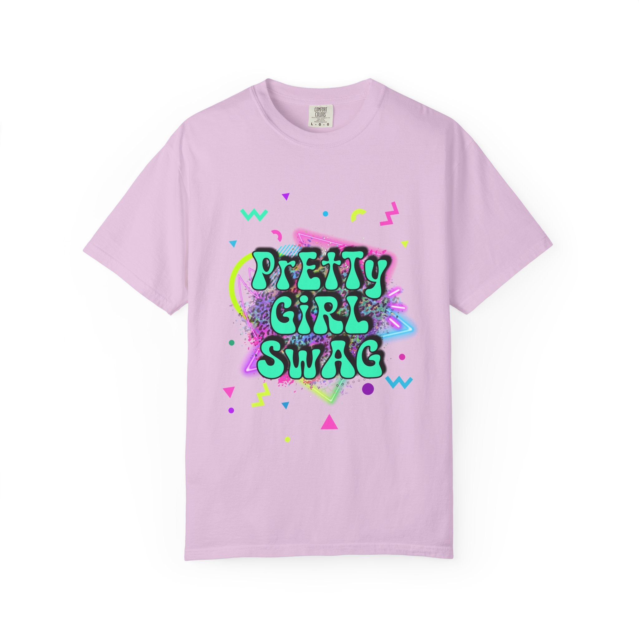 Pretty Girl Swag T-Shirt — Retro Neon Graphic Tee for Teens & Young Women