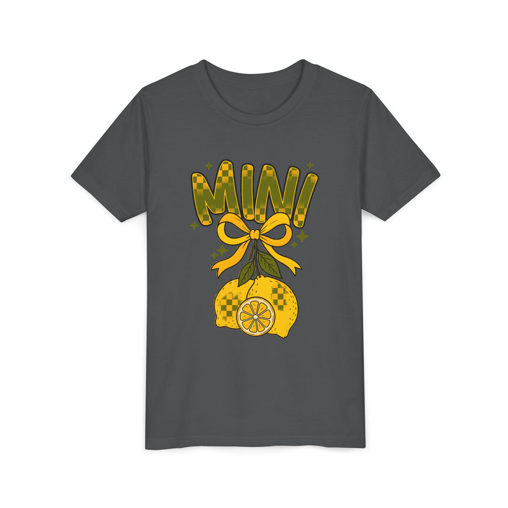 Youth Tee — "Mini" Lemon Bow Graphic Kids Shirt