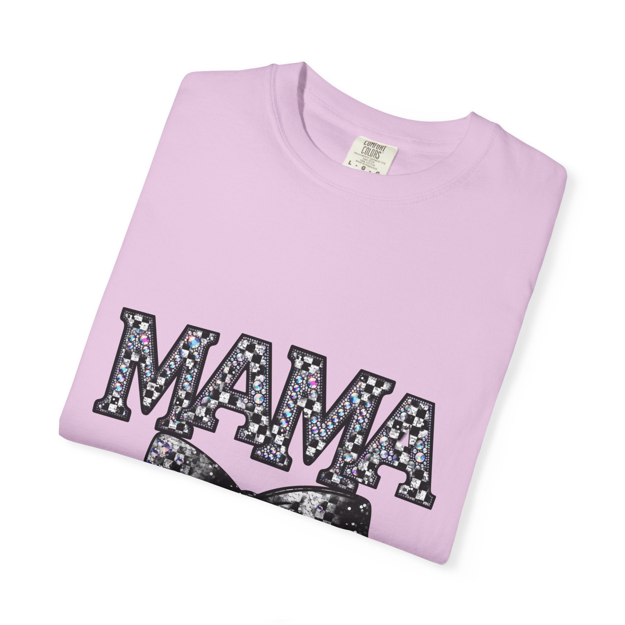 Mama Bow T-Shirt — Glitter Leopard Print "MAMA" Graphic Tee