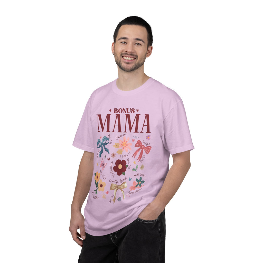 Bonus Mama Floral T-Shirt — Proud Stepmom Gift for Mother’s Day