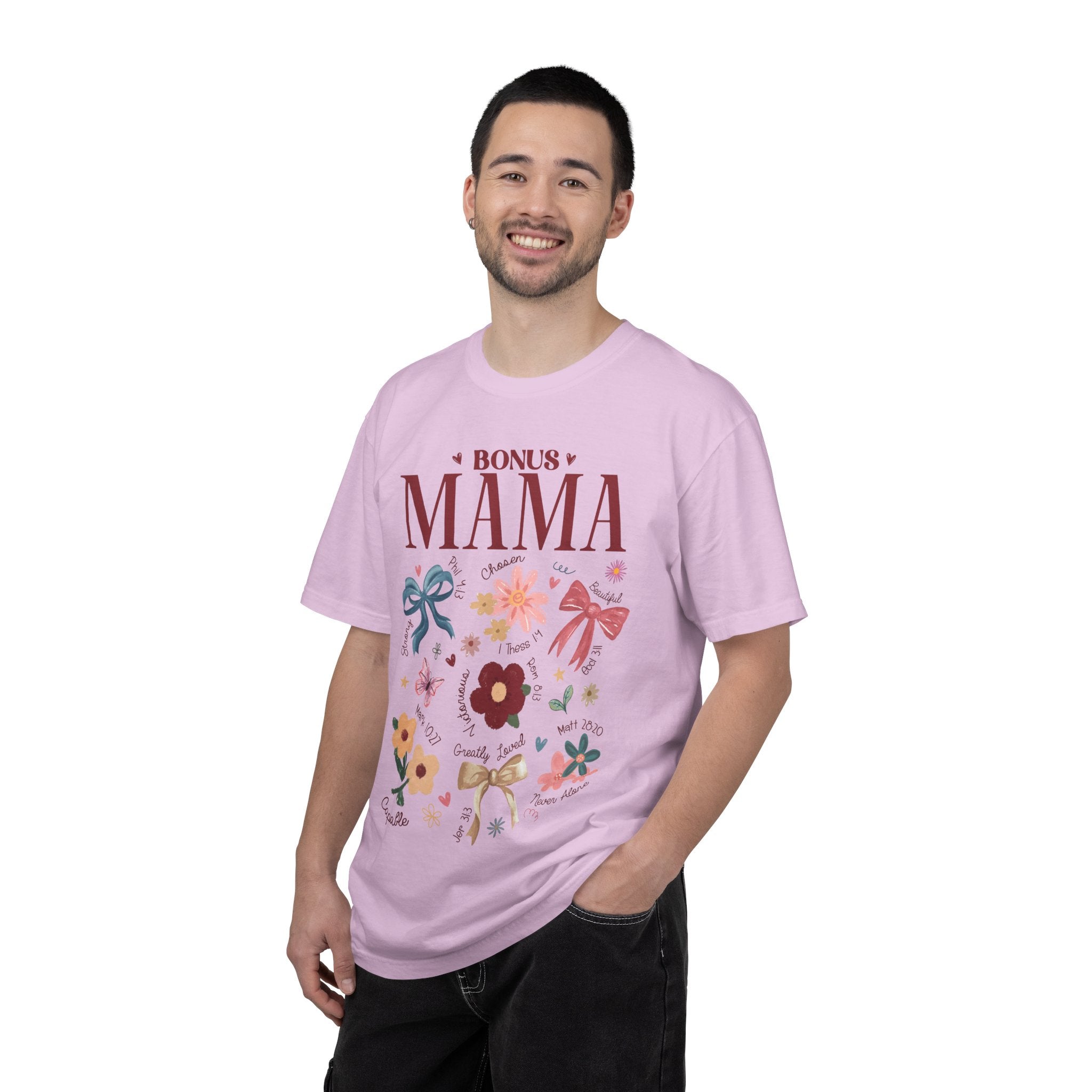 Bonus Mama Floral T-Shirt — Proud Stepmom Gift for Mother’s Day