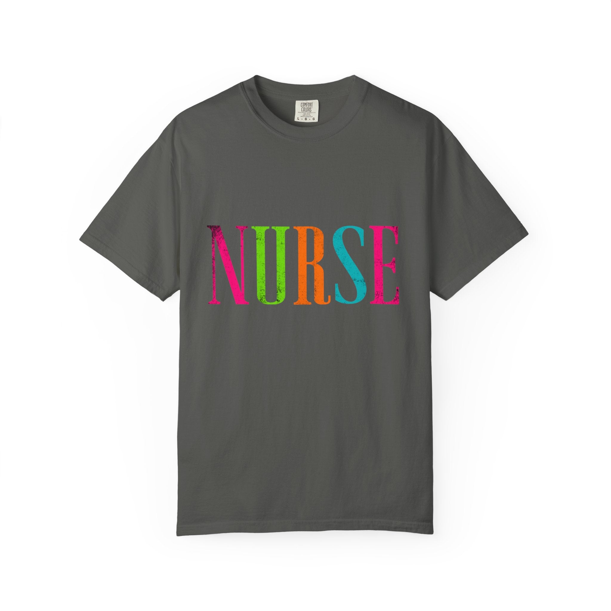 NURSE Colorblock Tee — Bright Multicolor Nurse T-Shirt for Healthcare Heroes