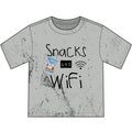 Snacks and WiFi Youth T-Shirt — Funny Kids Tee for Screen Time & Sleepovers