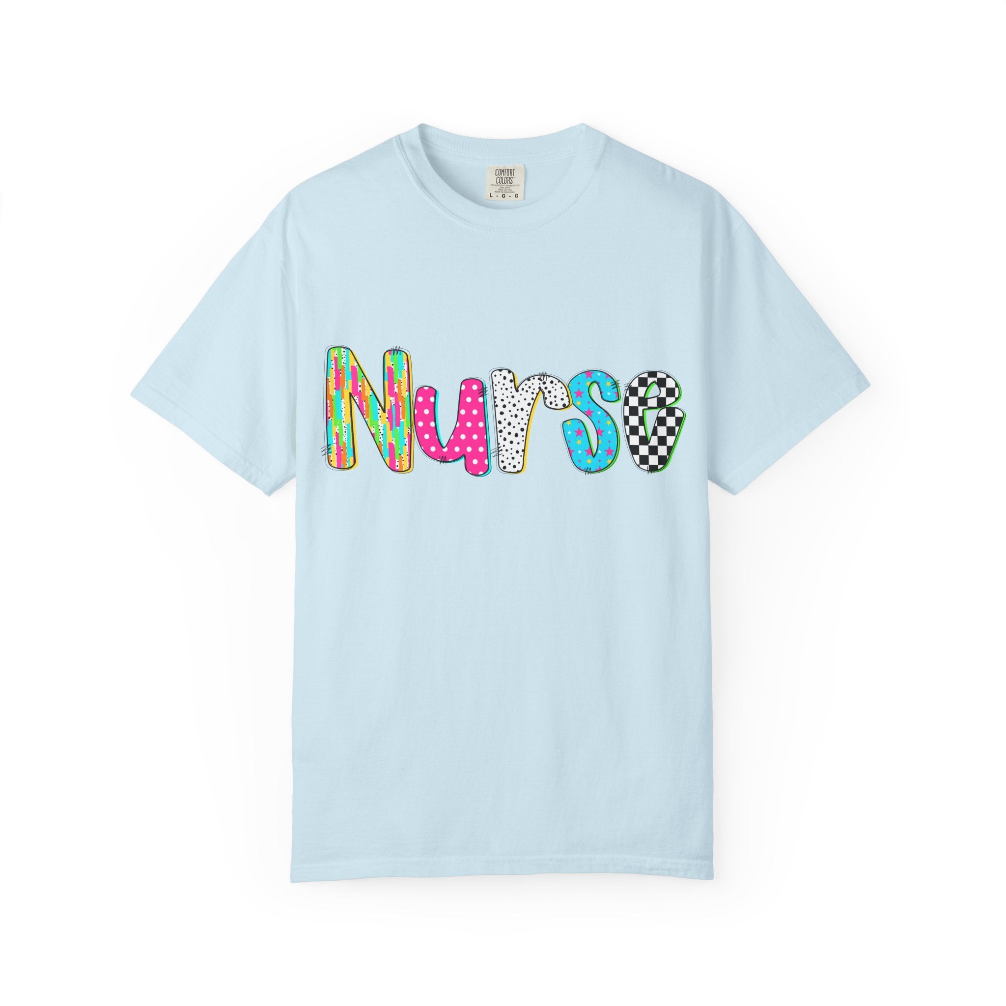 Nurse Colorful Pattern Graphic T-Shirt