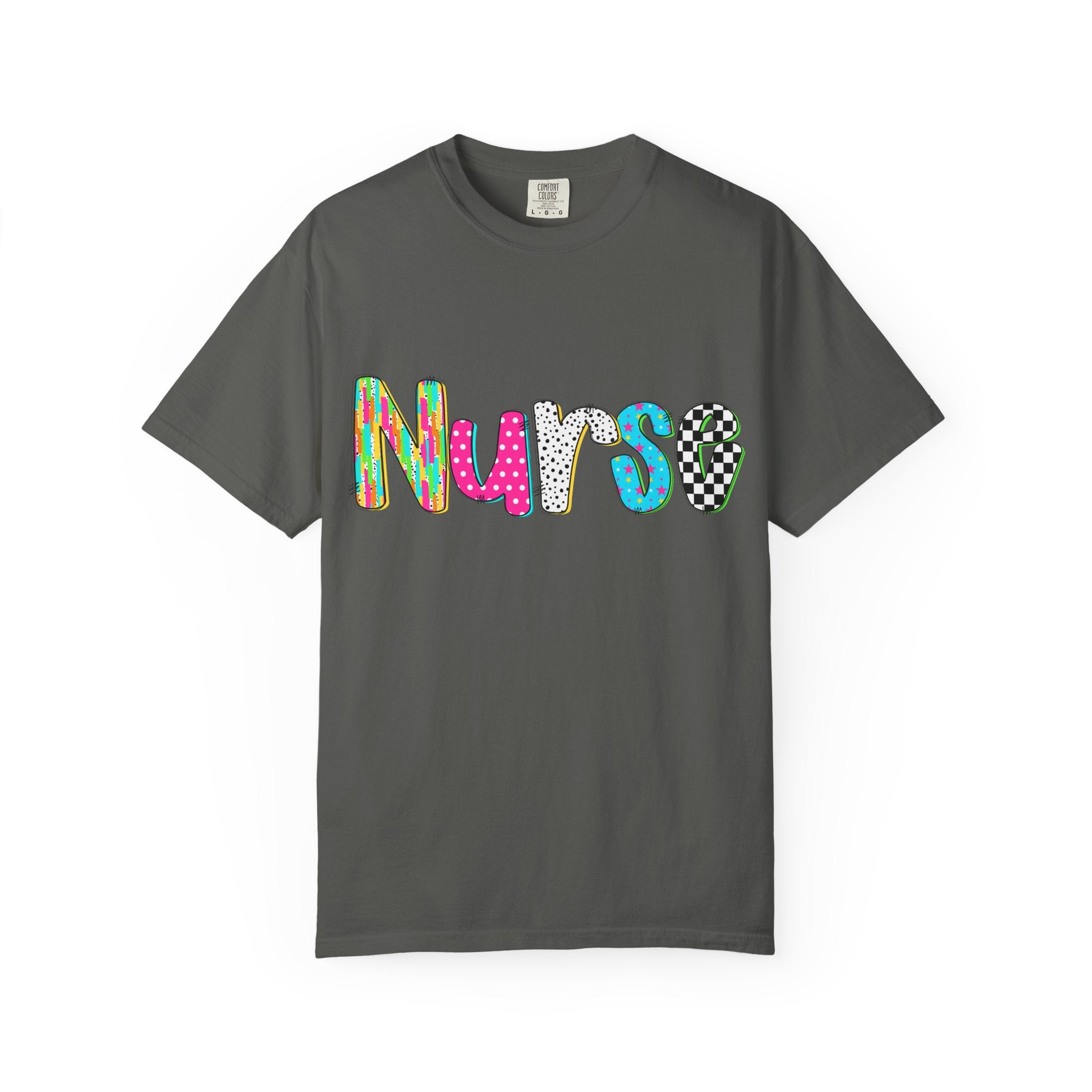 Nurse Colorful Pattern Graphic T-Shirt