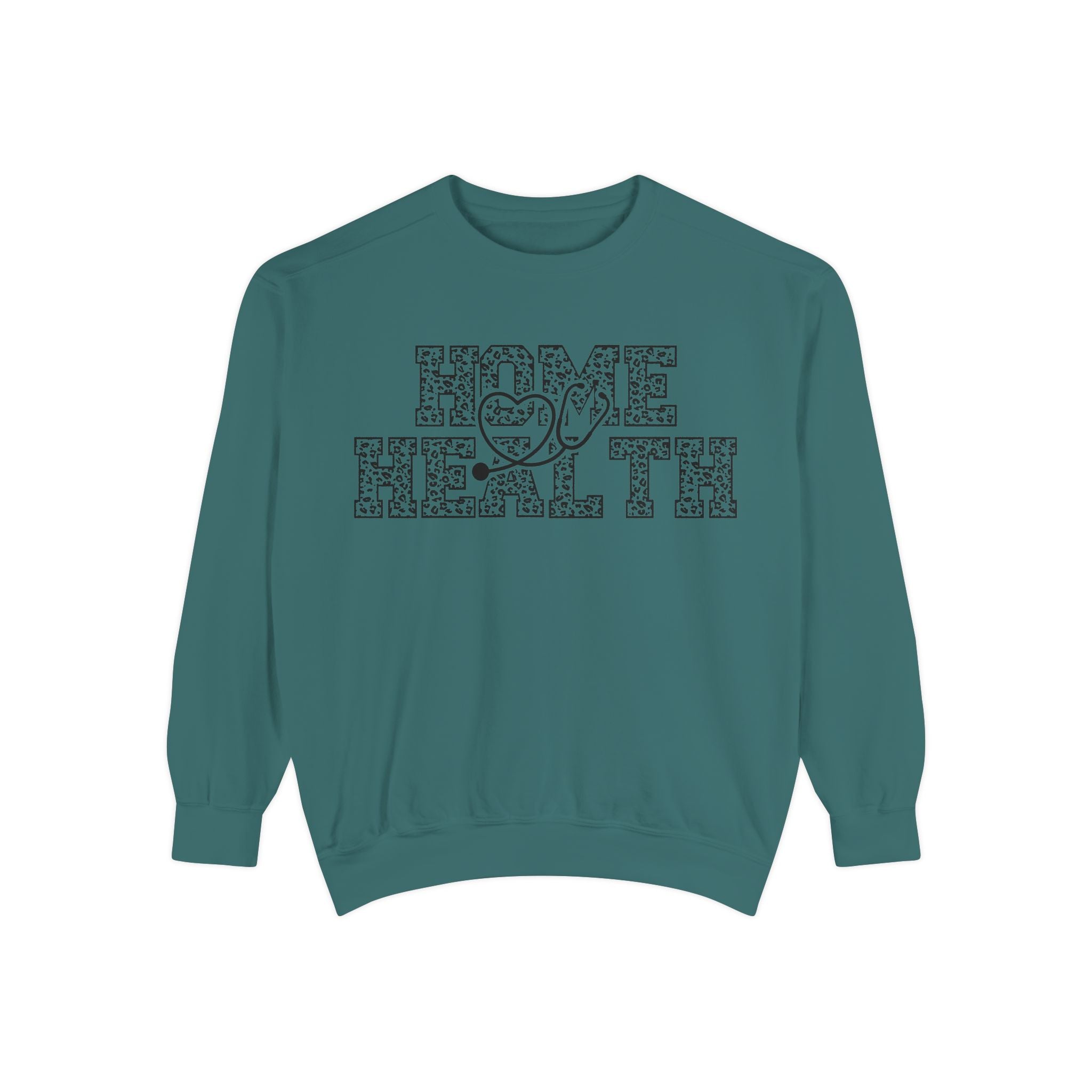 Home Health Crewneck Sweatshirt — Nurse & Caregiver Heart Stethoscope Design