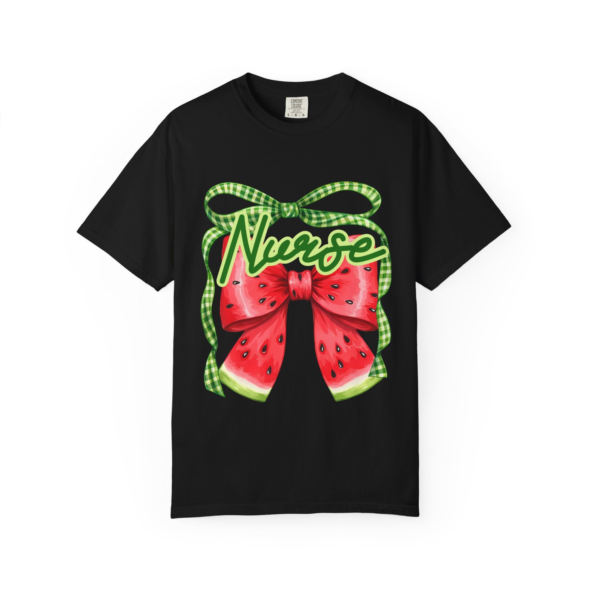 Nurse Watermelon Bow T-Shirt — Cute Summer Nurse Gift