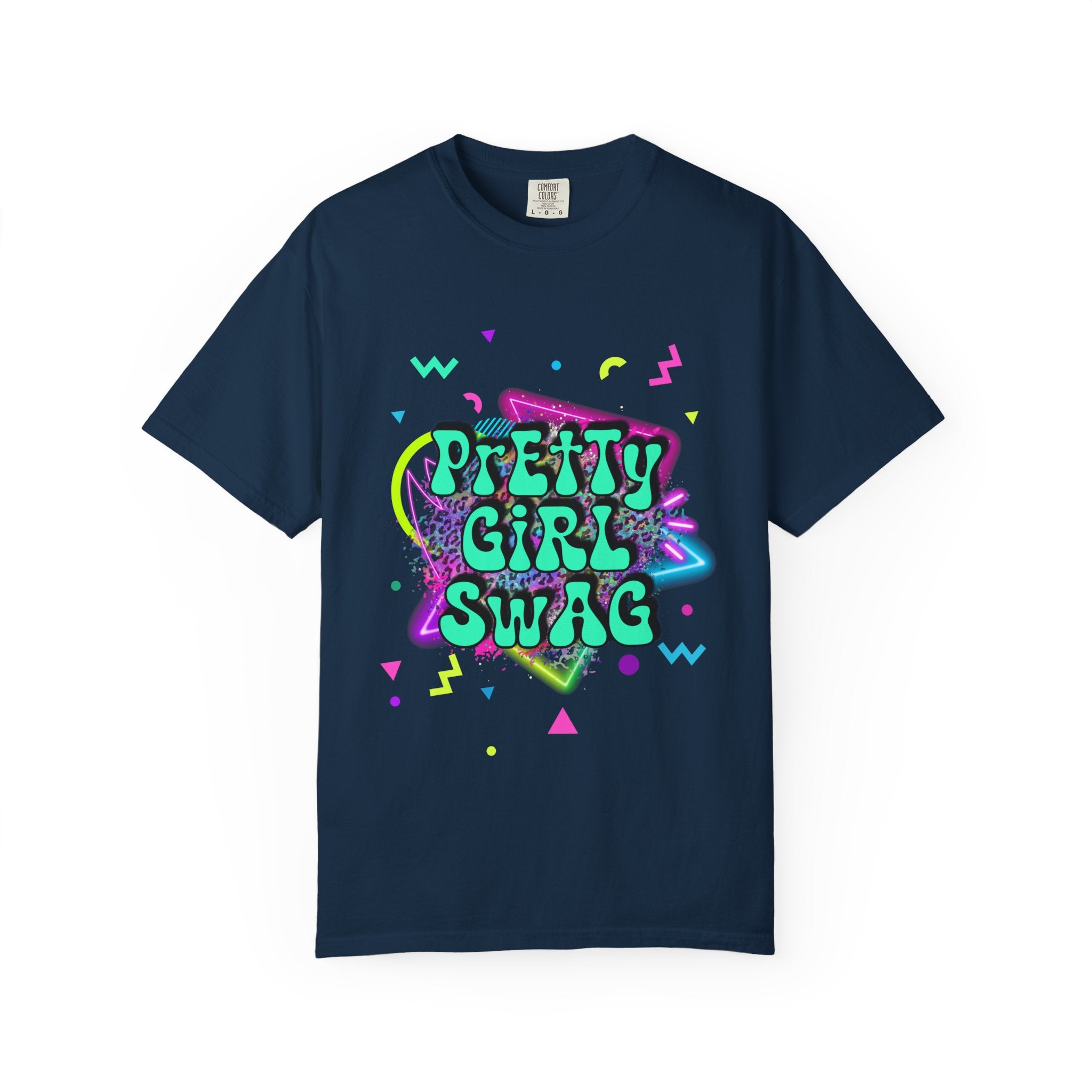 Pretty Girl Swag T-Shirt — Retro Neon Graphic Tee for Teens & Young Women