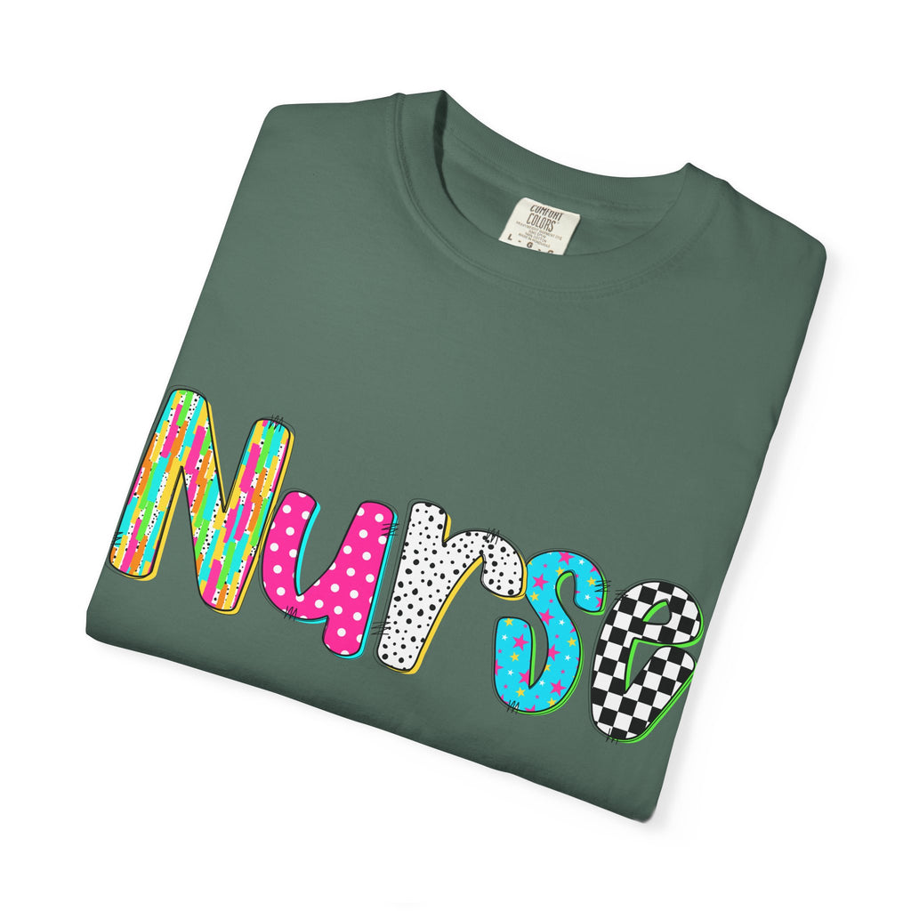 Nurse Colorful Pattern Graphic T-Shirt