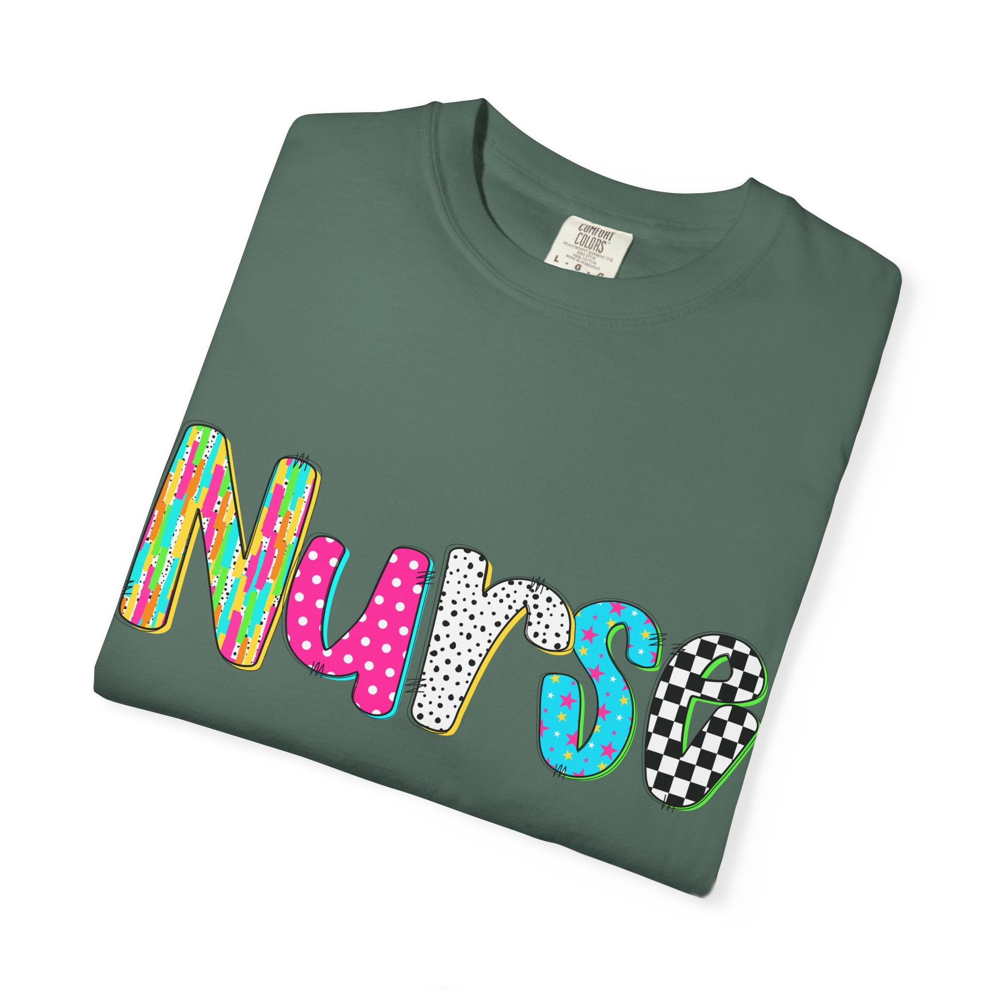 Nurse Colorful Pattern Graphic T-Shirt