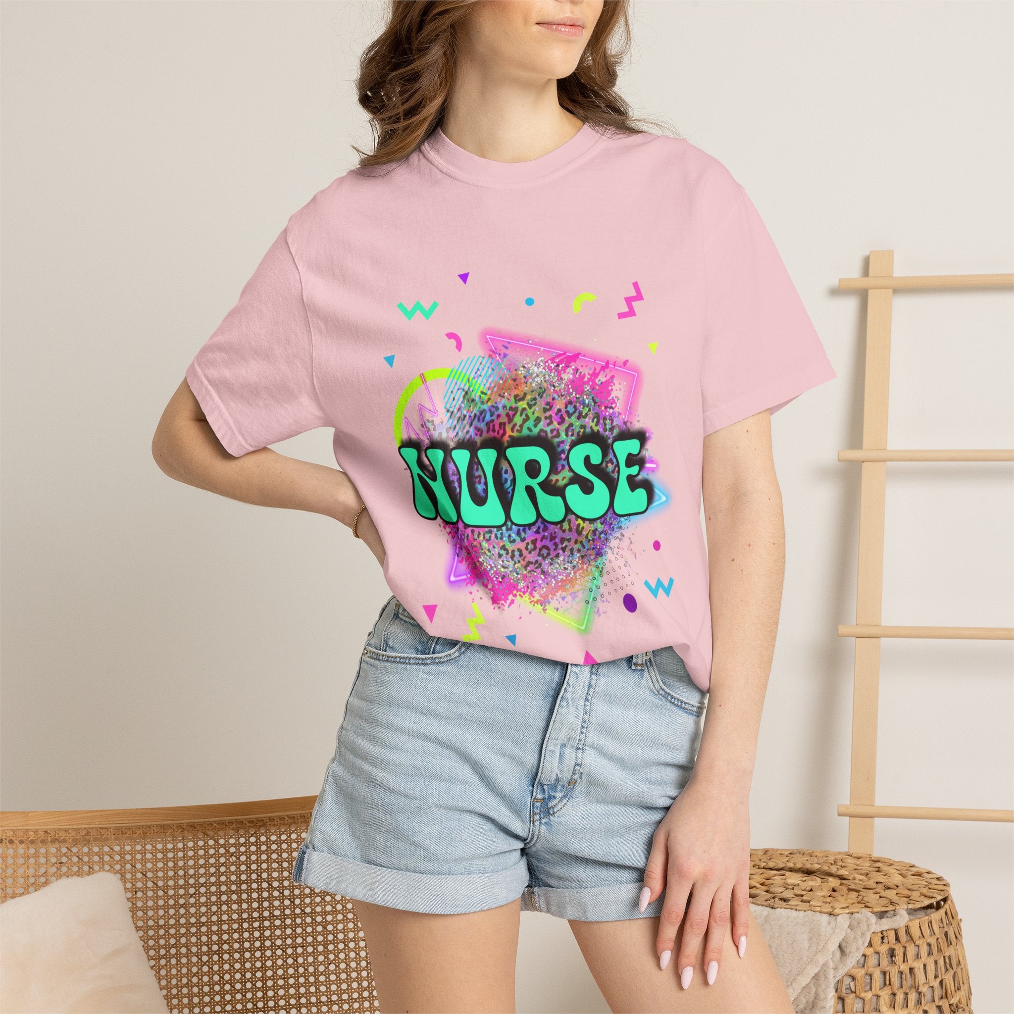 Nurse Retro Neon Graphic T-Shirt