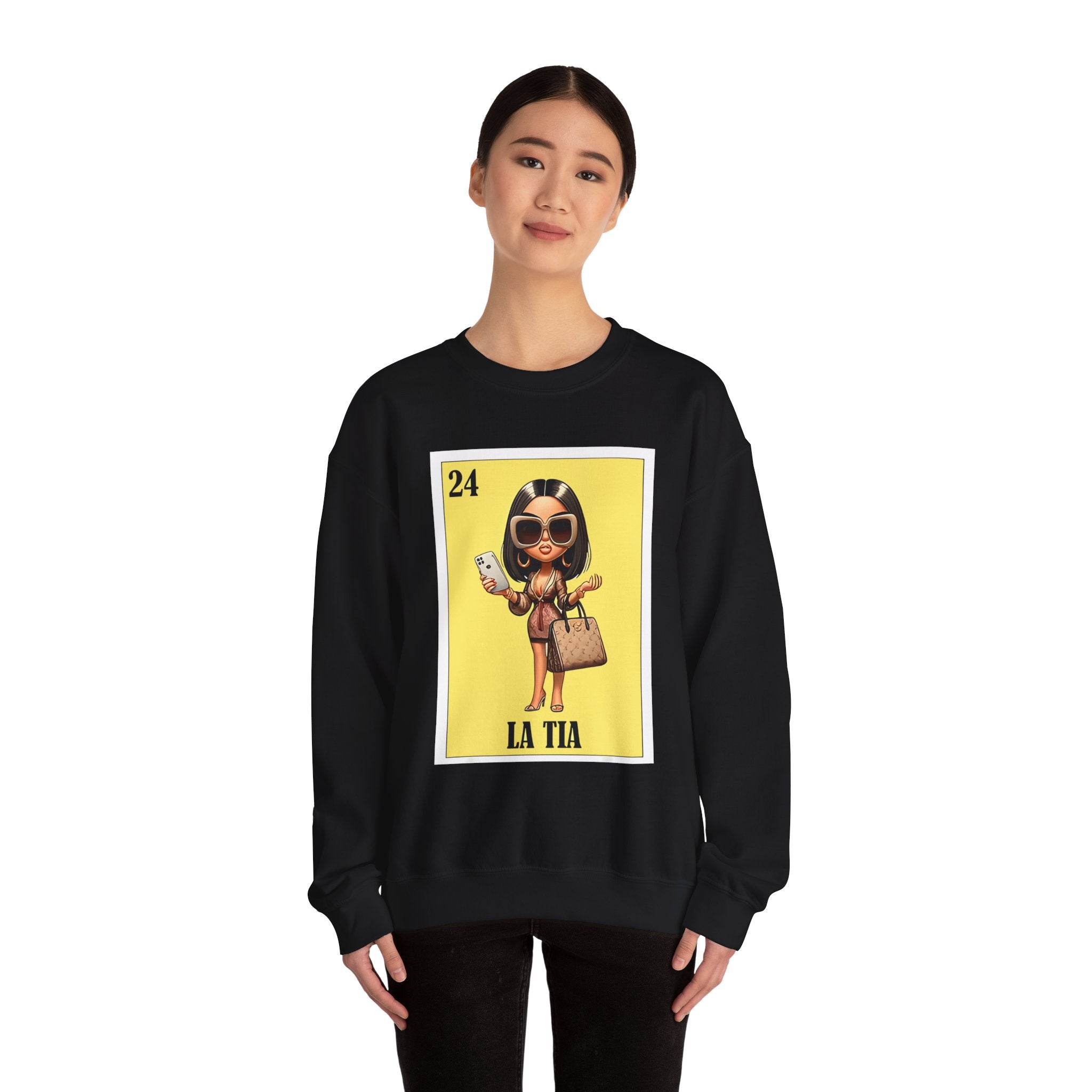La Tía Graphic Sweatshirt — Lotería Style 'La Tia' Crewneck