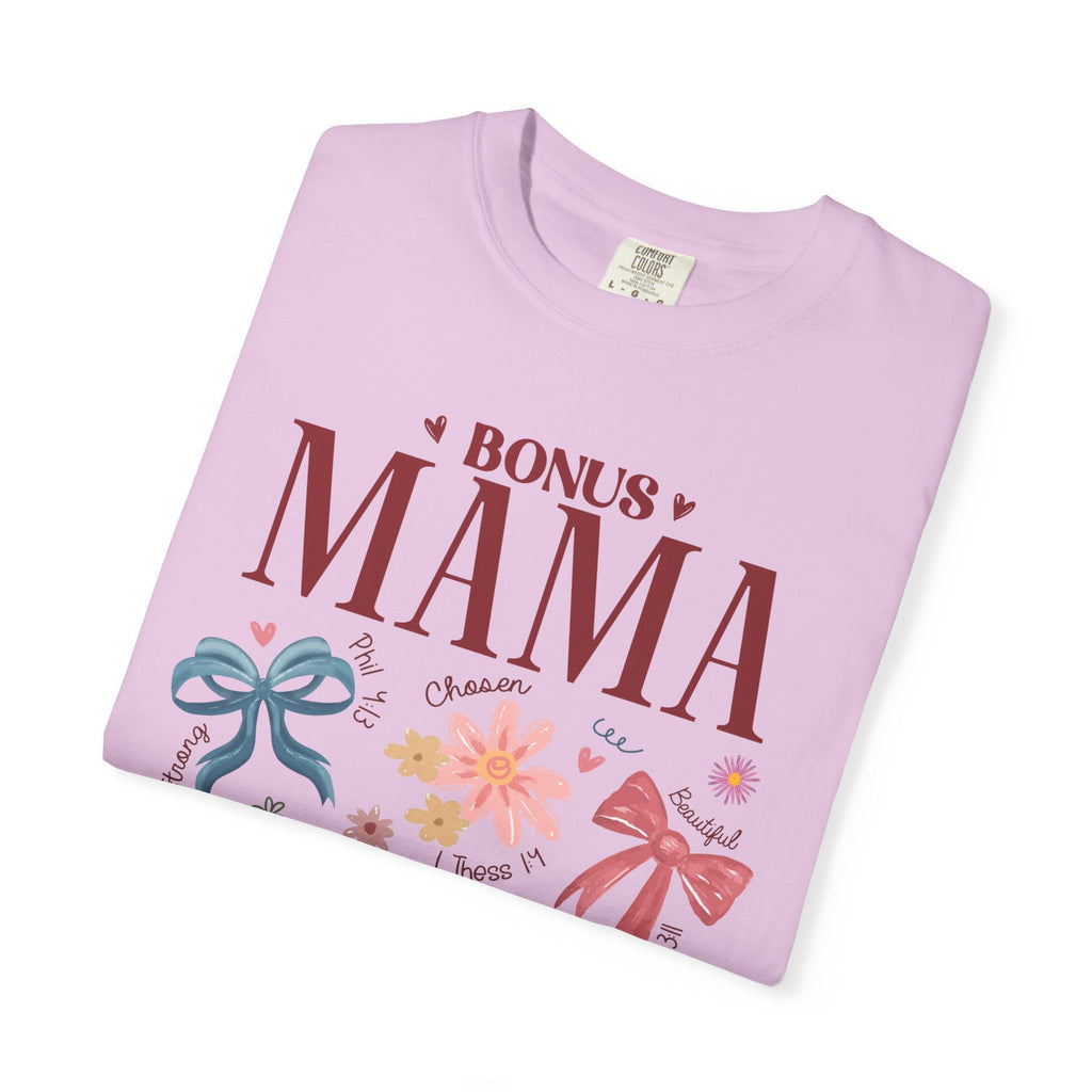 Bonus Mama Floral T-Shirt — Proud Stepmom Gift for Mother’s Day