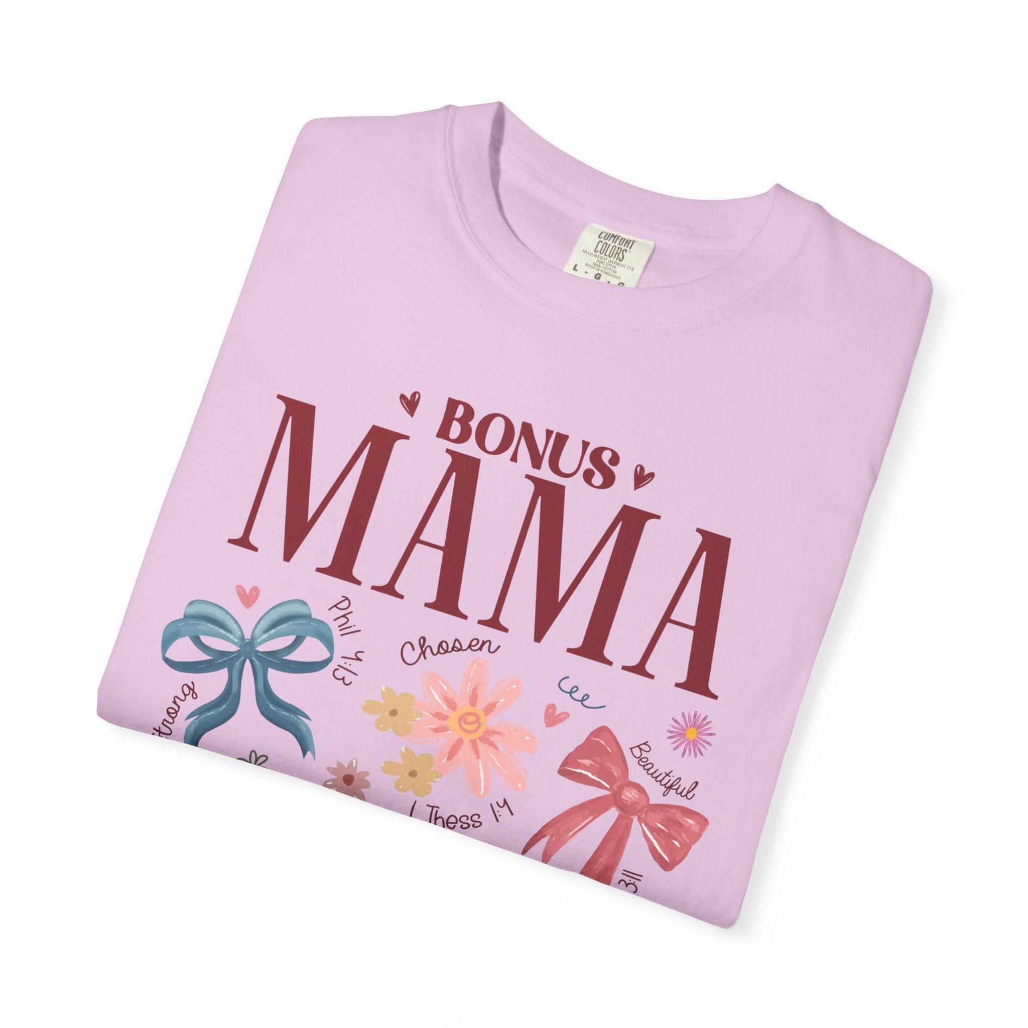 Bonus Mama Floral T-Shirt — Proud Stepmom Gift for Mother’s Day