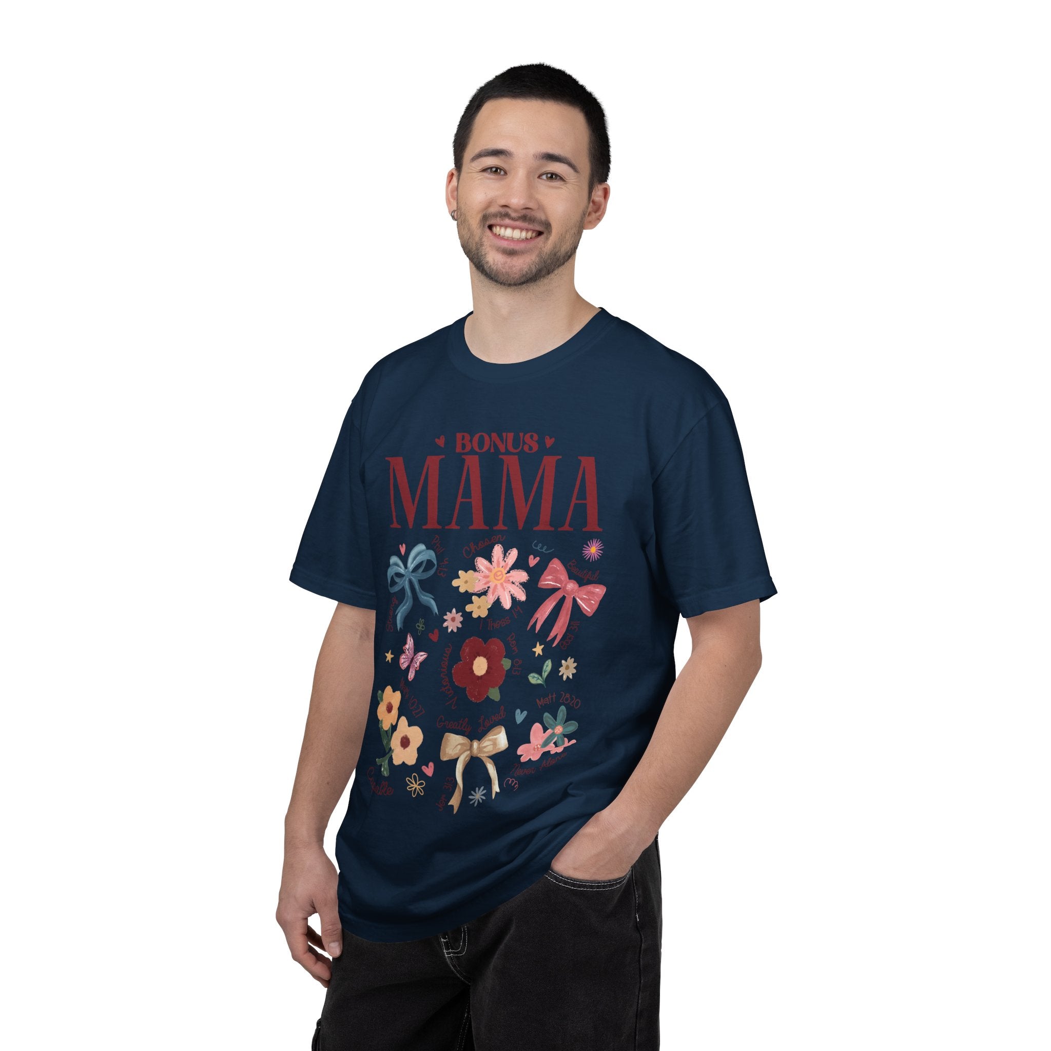 Bonus Mama Floral T-Shirt — Proud Stepmom Gift for Mother’s Day