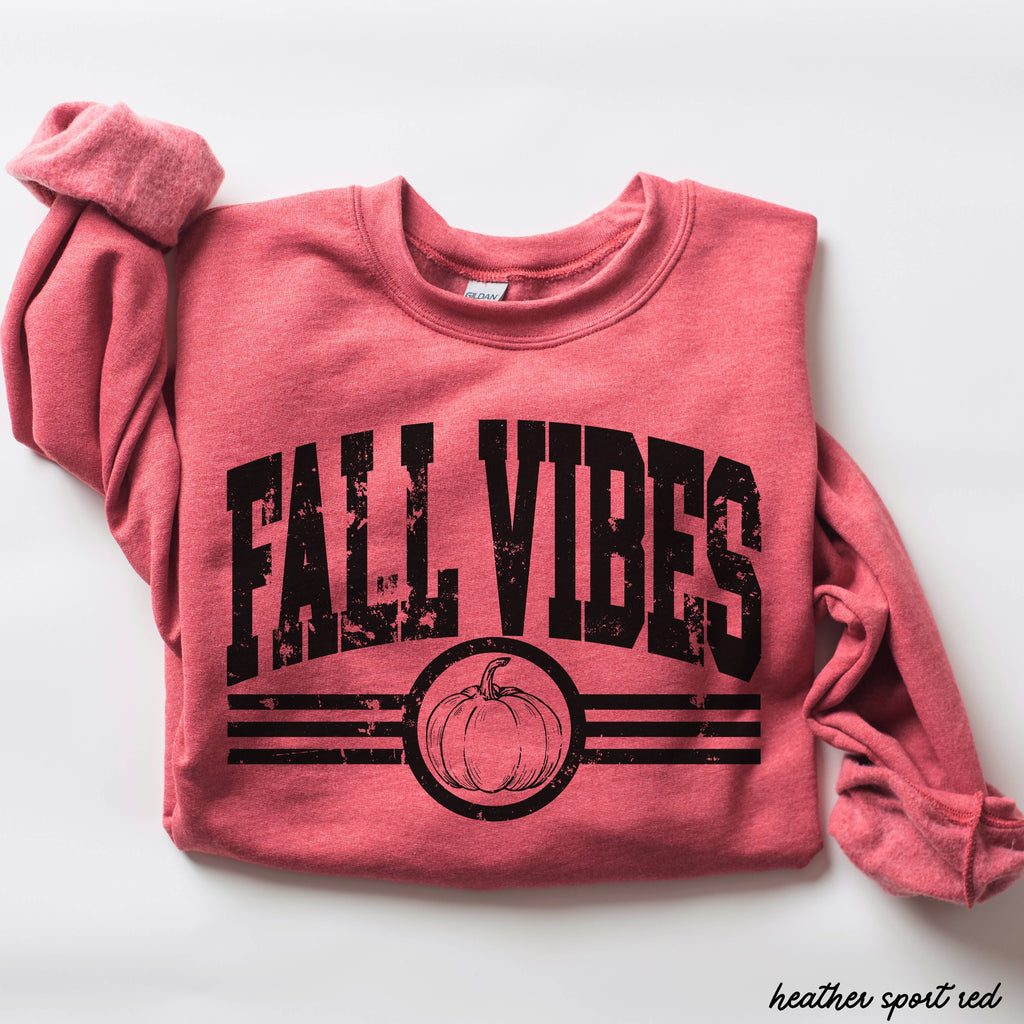 Fall Vibes Sweatshirt / Heather Charcoal Only