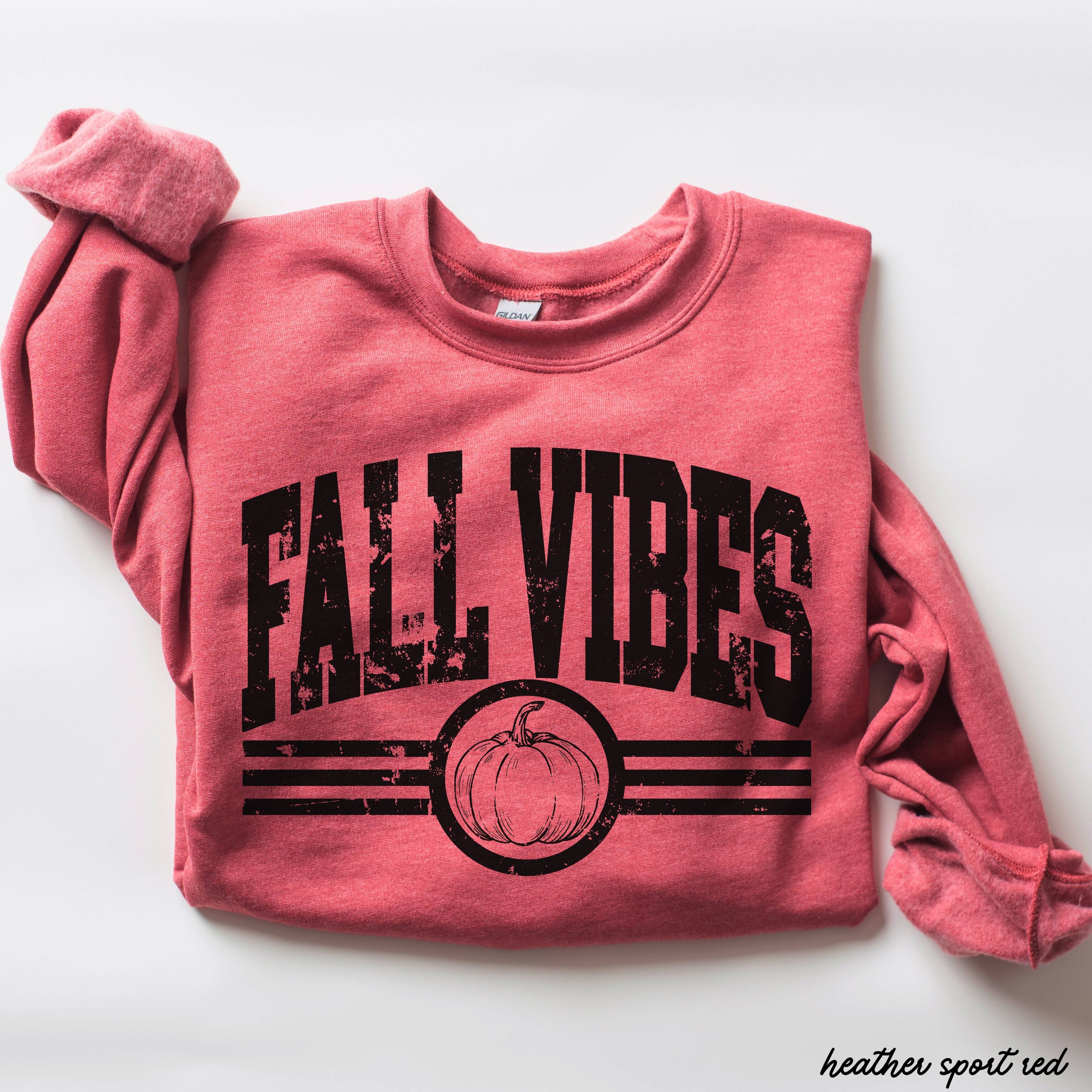 Fall Vibes Sweatshirt / Heather Charcoal Only