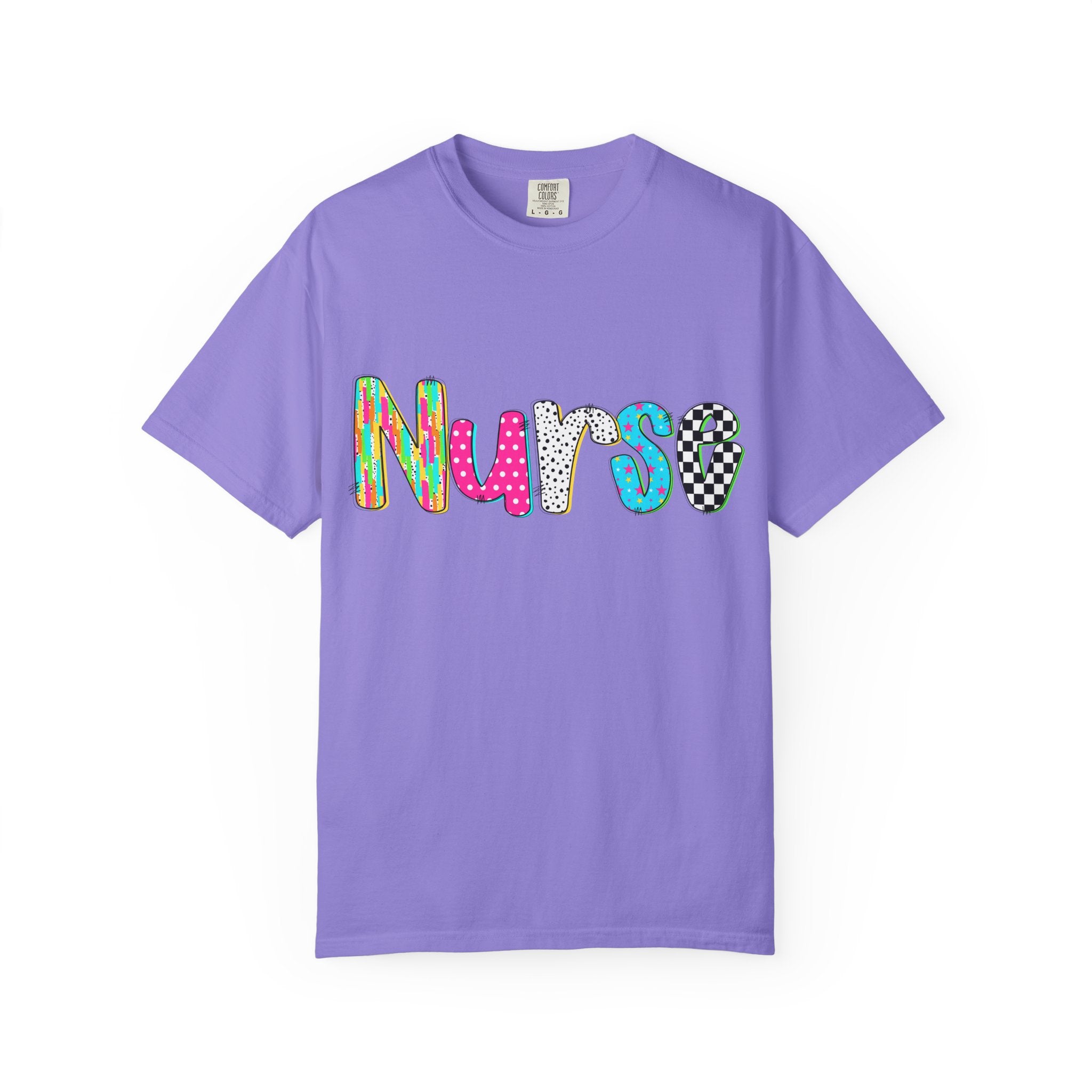 Nurse Colorful Pattern Graphic T-Shirt