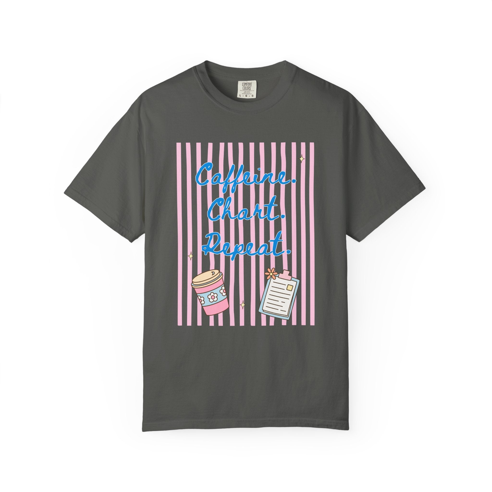 Caffeine. Chart. Repeat. T-Shirt