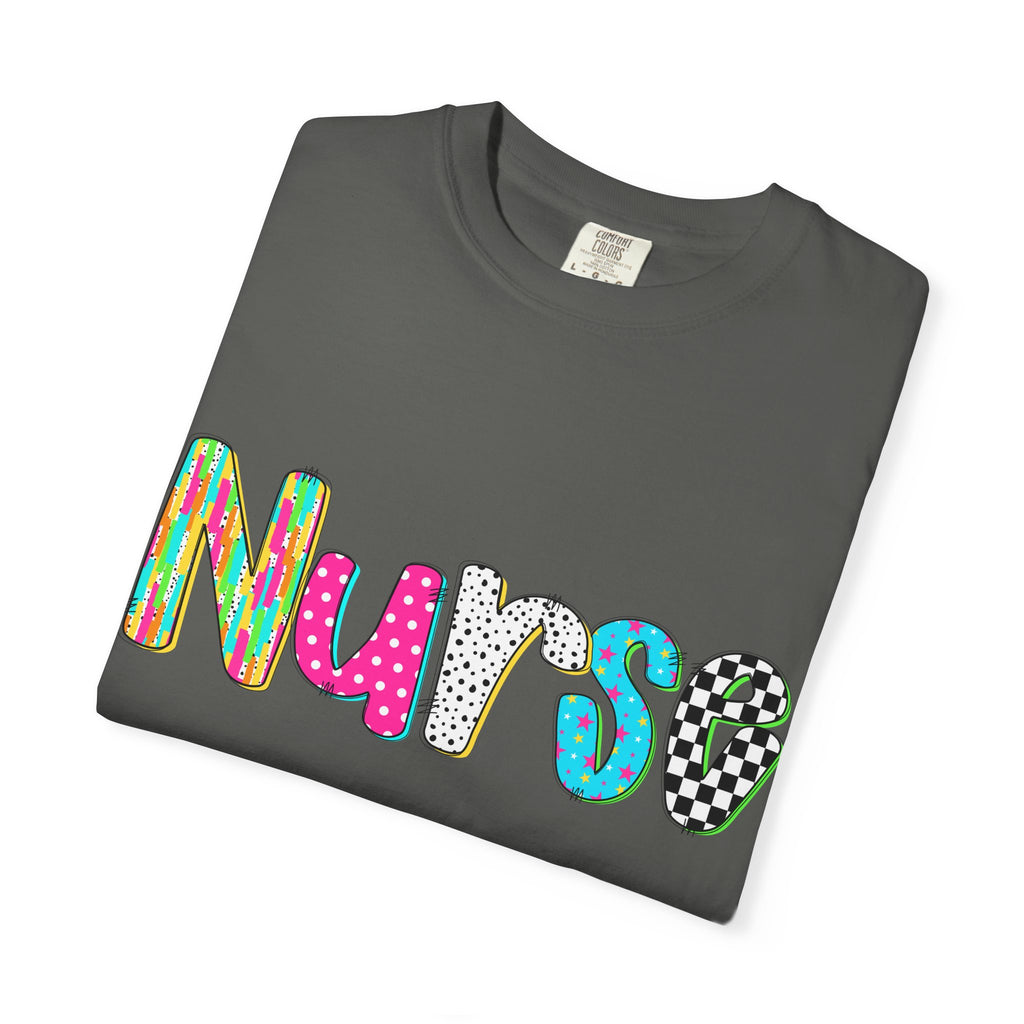 Nurse Colorful Pattern Graphic T-Shirt