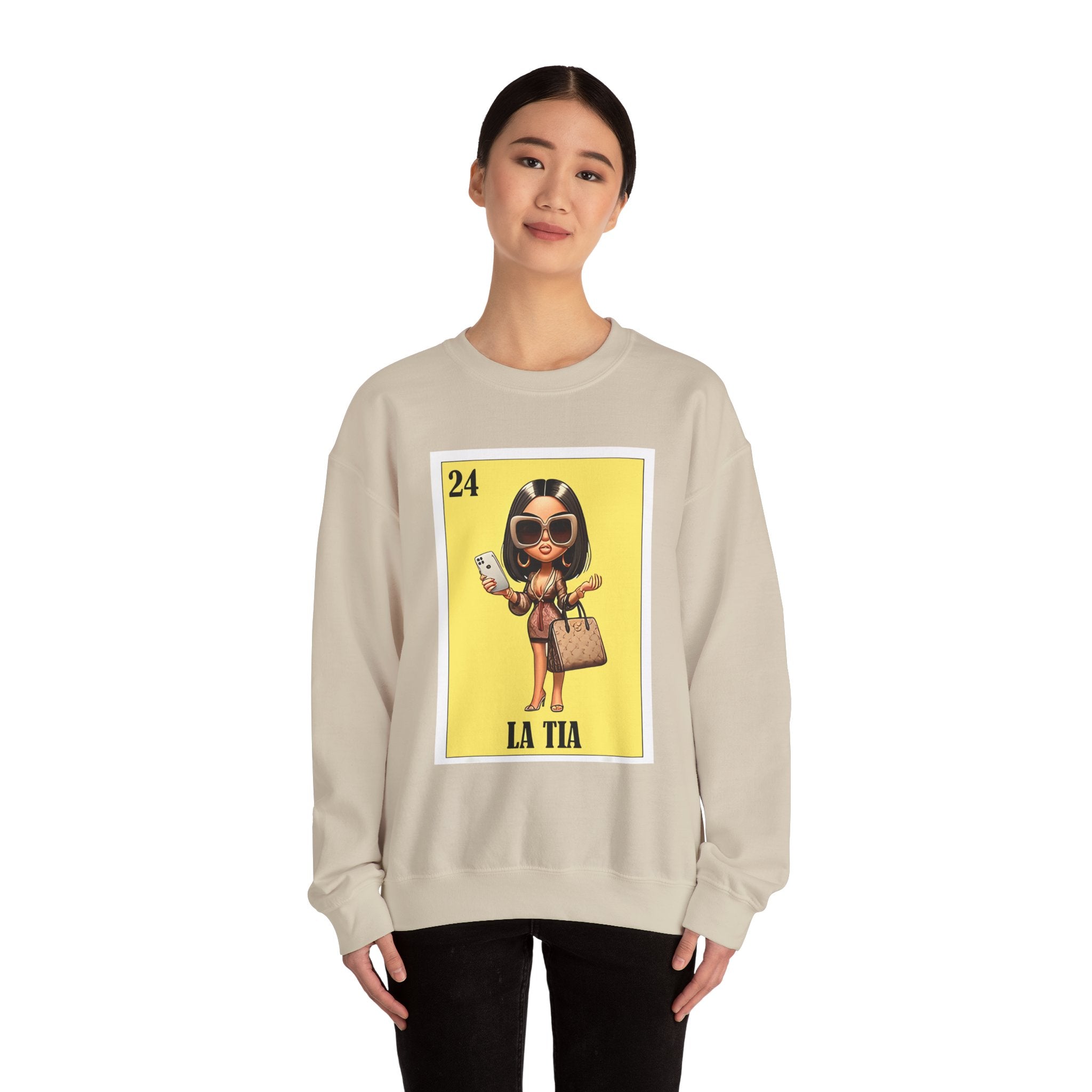 La Tía Graphic Sweatshirt — Lotería Style 'La Tia' Crewneck
