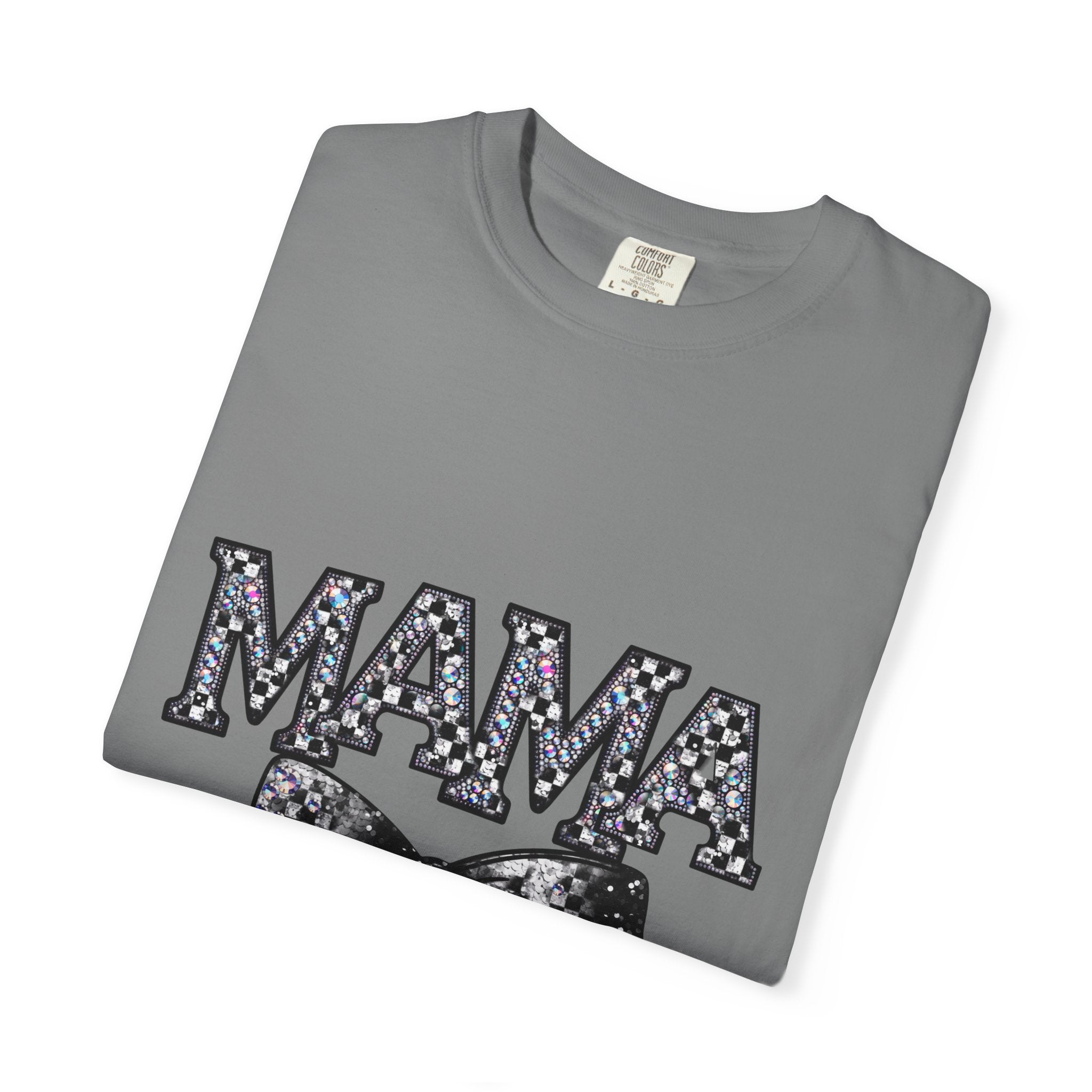 Mama Bow T-Shirt — Glitter Leopard Print "MAMA" Graphic Tee