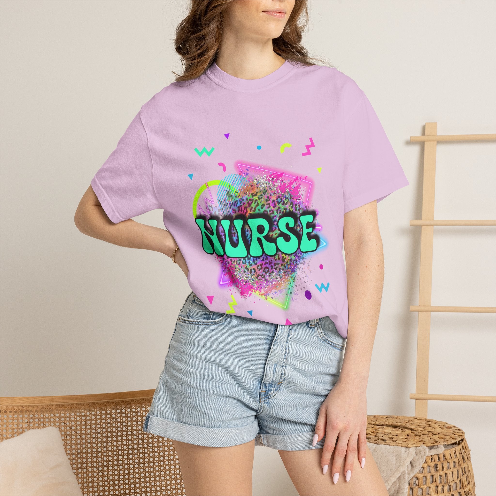 Nurse Retro Neon Graphic T-Shirt