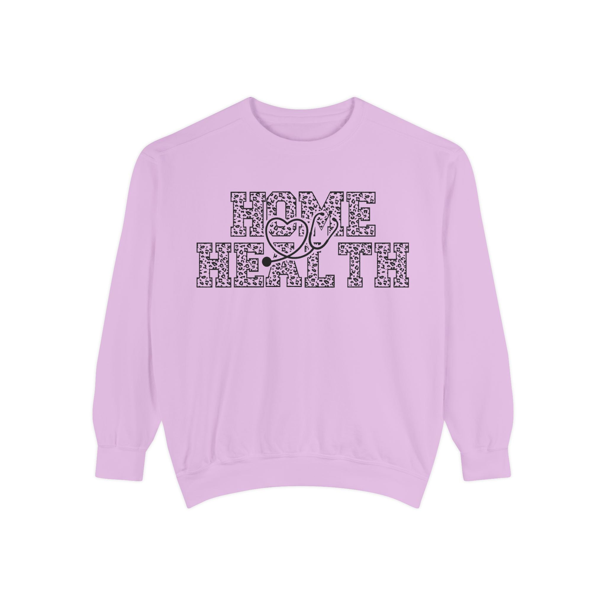 Home Health Crewneck Sweatshirt — Nurse & Caregiver Heart Stethoscope Design