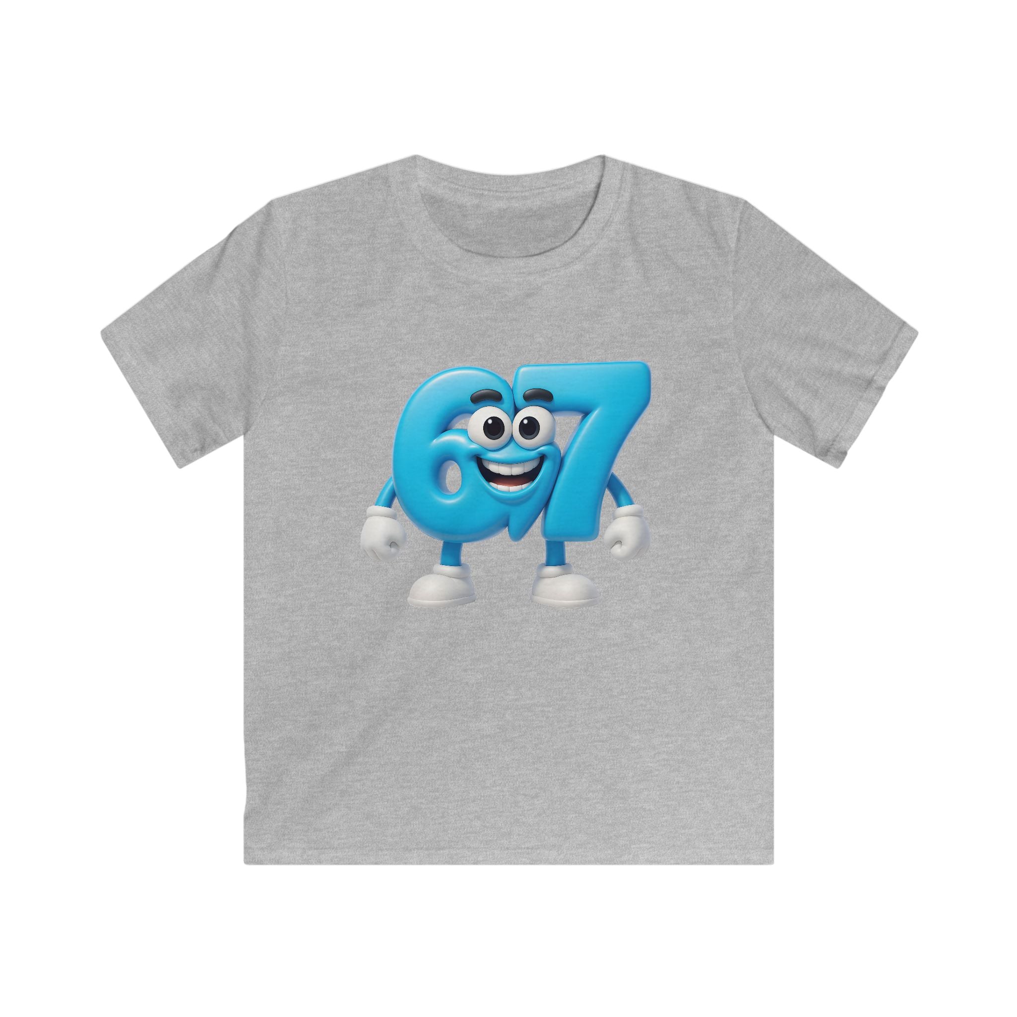 Kids Tee — Playful Blue '67' Character Birthday Shirt