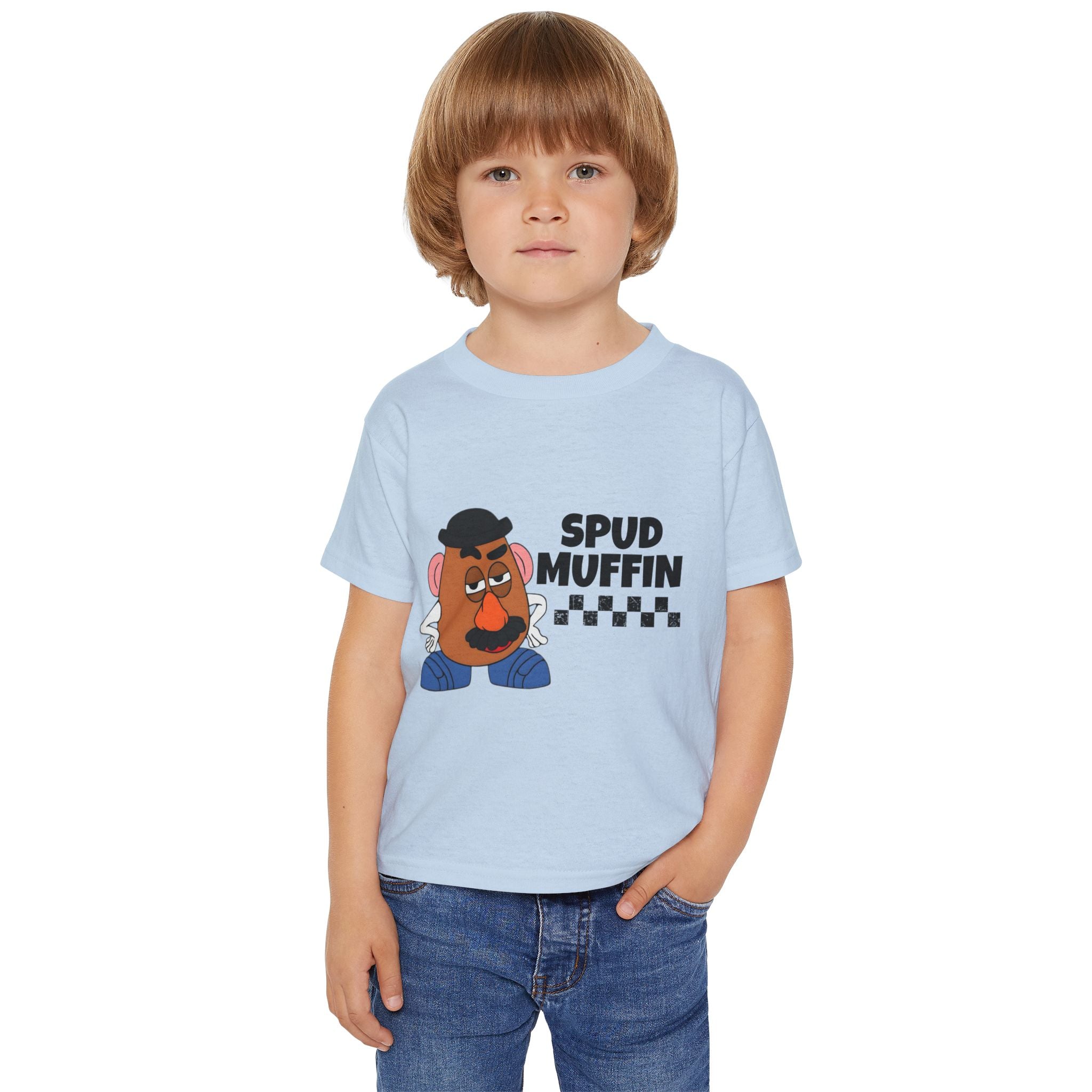 Toddler T-Shirt — "Spud Muffin" Funny Potato Character Tee for Kids