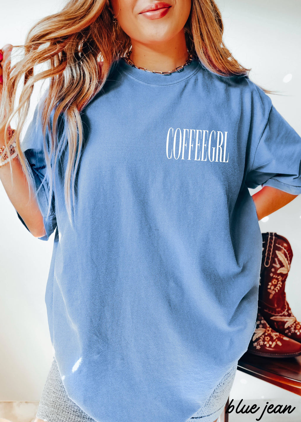 Coffeegrl Coffee Comfort Colors Tee / Pepper