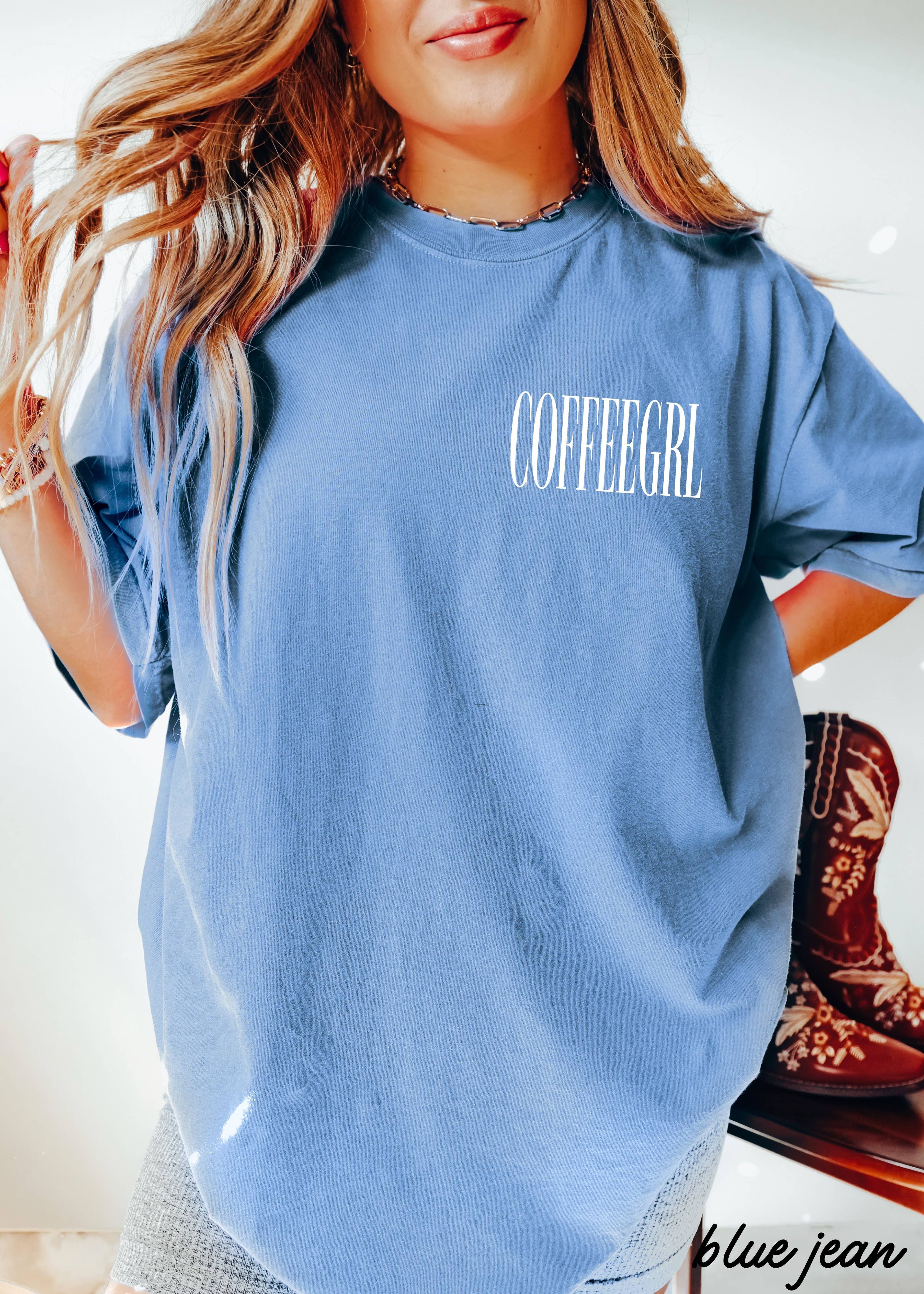 Coffeegrl Coffee Comfort Colors Tee / Pepper