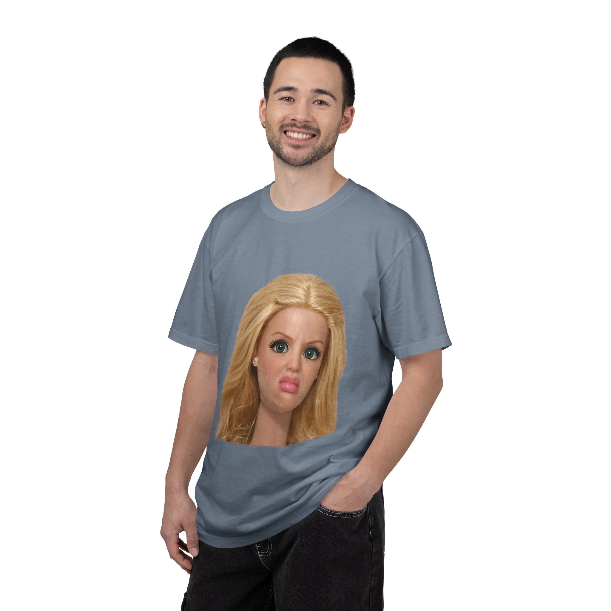 Funny Barbie Face Tee — Sassy Doll Expression Graphic T-Shirt